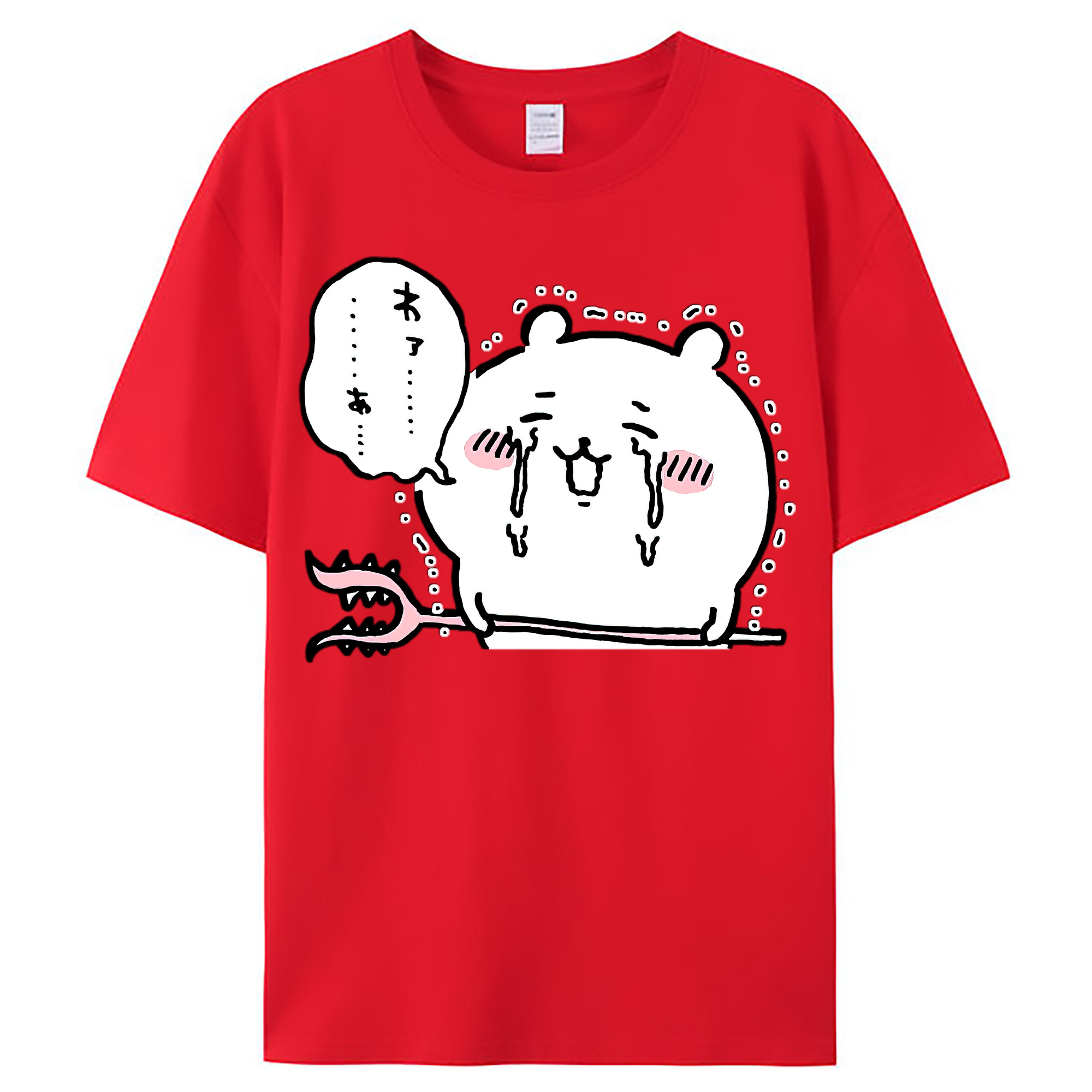 （画像用） ちいかわ ちいかわ Chii-kawa chiikawa レディースカジュアルプリントTシャツ（綿100％）