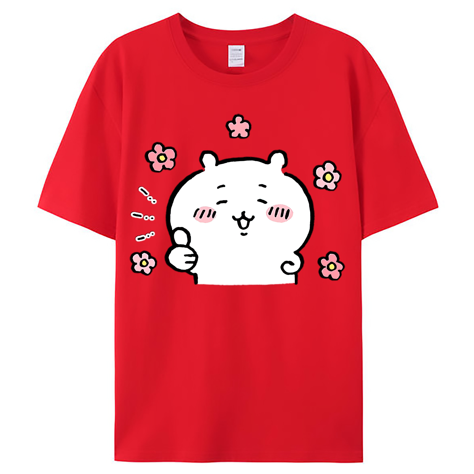 （画像用） ちいかわ ちいかわ Chii-kawa chiikawa レディースカジュアルプリントTシャツ（綿100％）