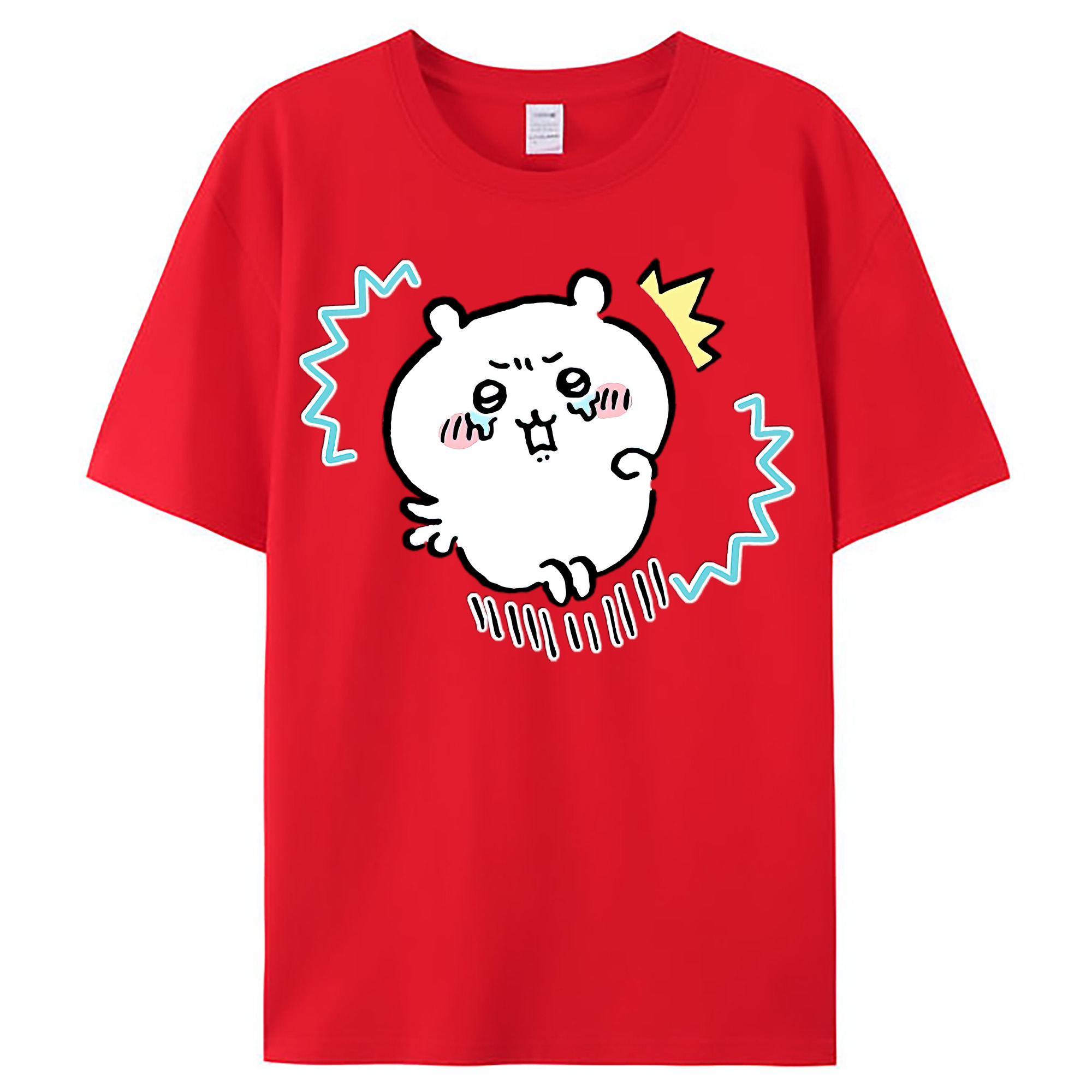 （画像用） ちいかわ ちいかわ Chii-kawa chiikawa レディースカジュアルプリントTシャツ（綿100％）