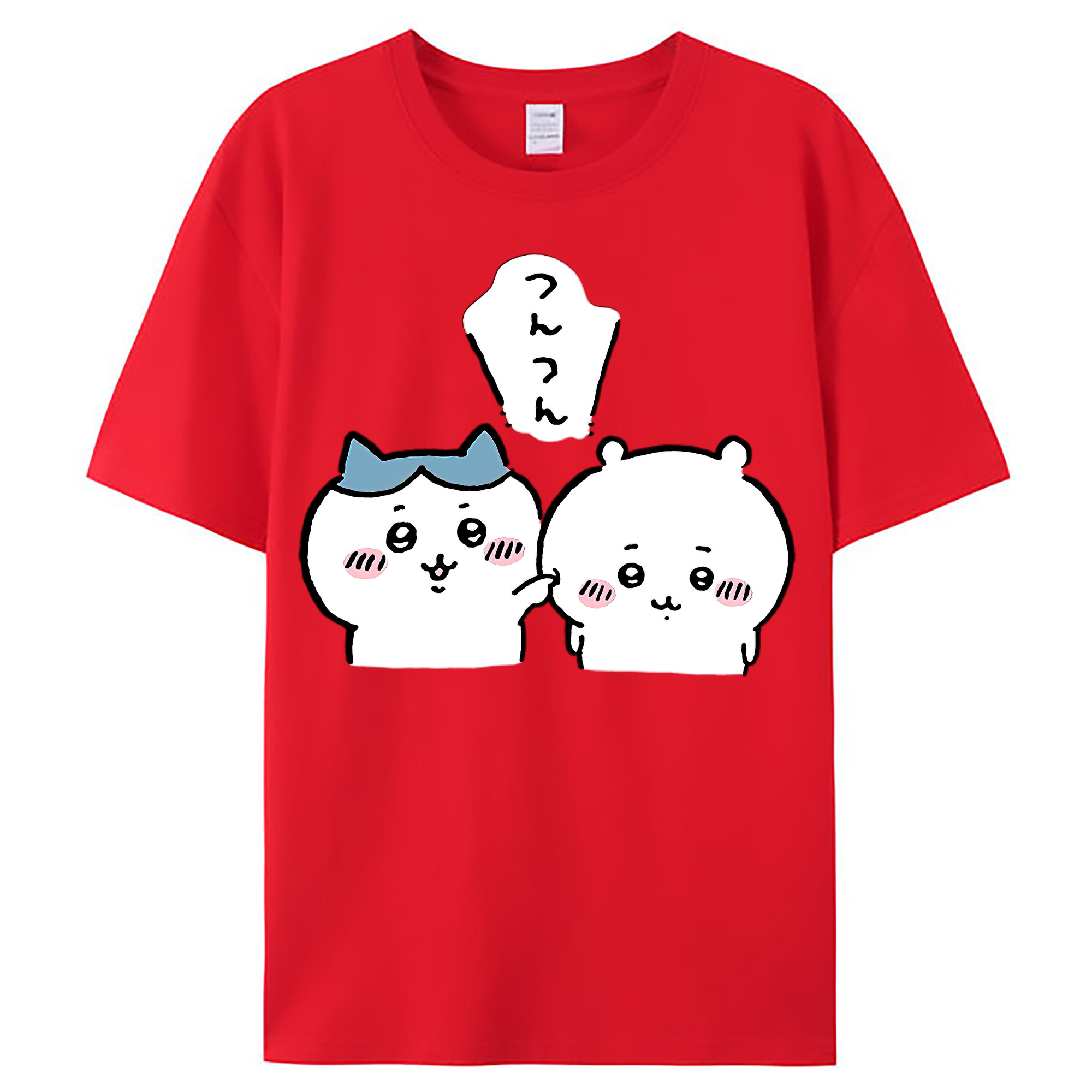 （画像用） ちいかわ ちいかわ Chii-kawa chiikawa レディースカジュアルプリントTシャツ（綿100％）