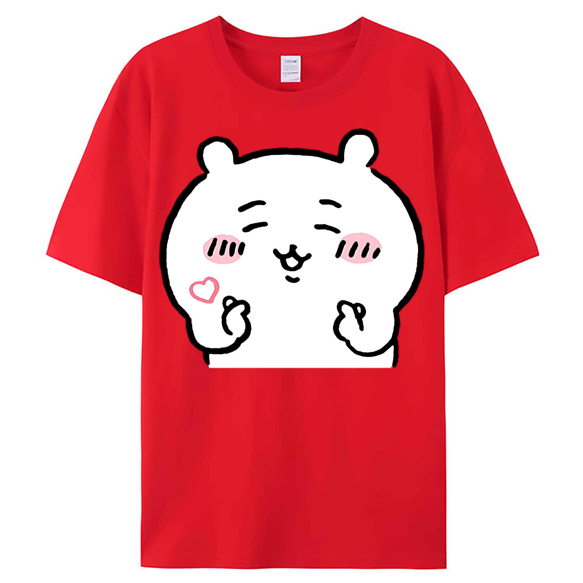 （画像用） ちいかわ ちいかわ Chii-kawa chiikawa レディースカジュアルプリントTシャツ（綿100％）
