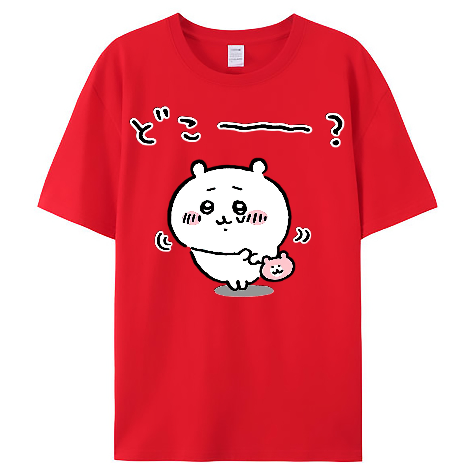 （画像用） ちいかわ ちいかわ Chii-kawa chiikawa レディースカジュアルプリントTシャツ（綿100％）