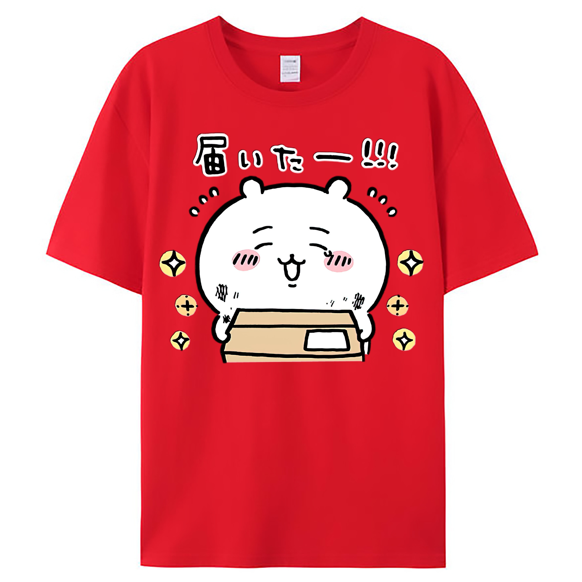 （画像用） ちいかわ ちいかわ Chii-kawa chiikawa レディースカジュアルプリントTシャツ（綿100％）