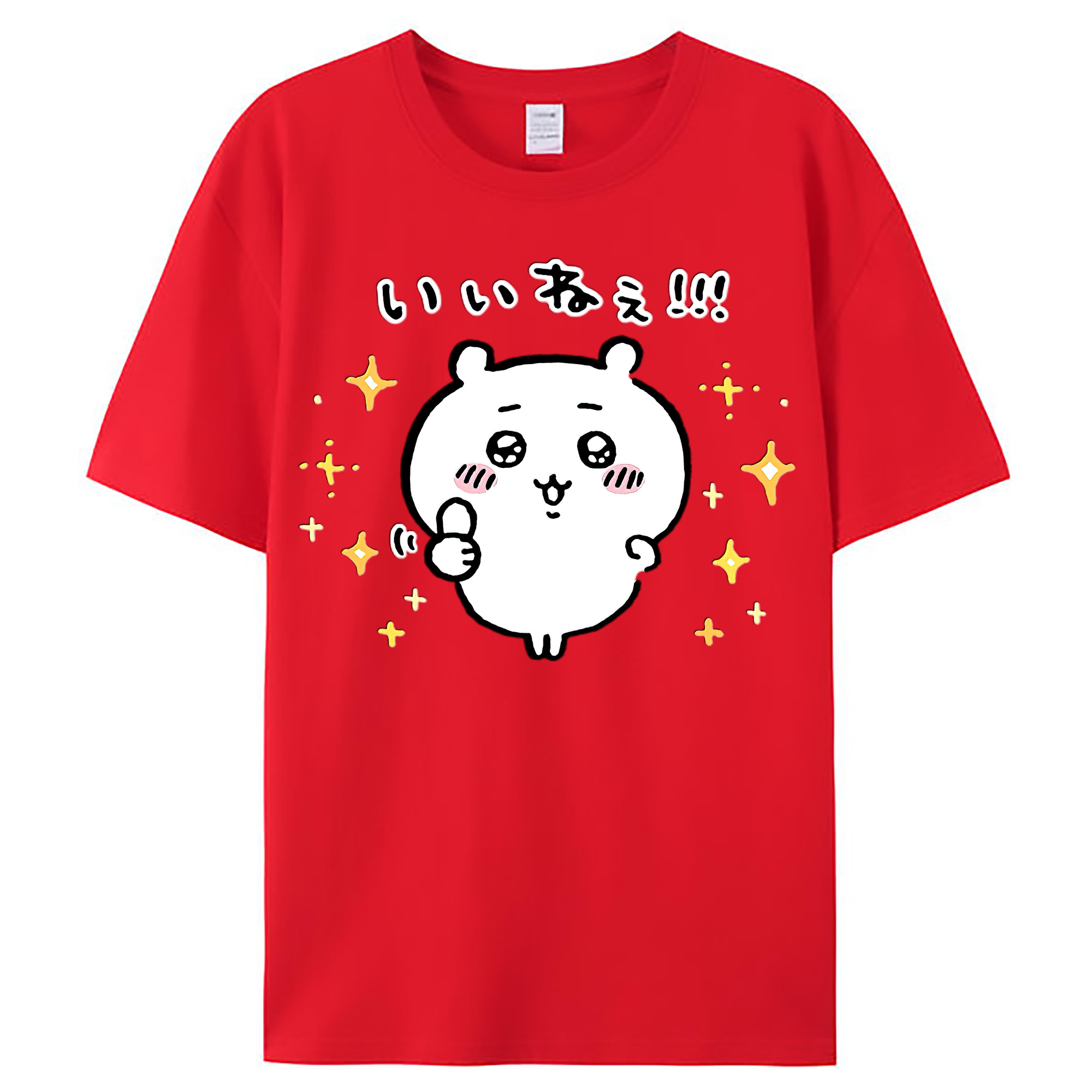 （画像用） ちいかわ ちいかわ Chii-kawa chiikawa レディースカジュアルプリントTシャツ（綿100％）