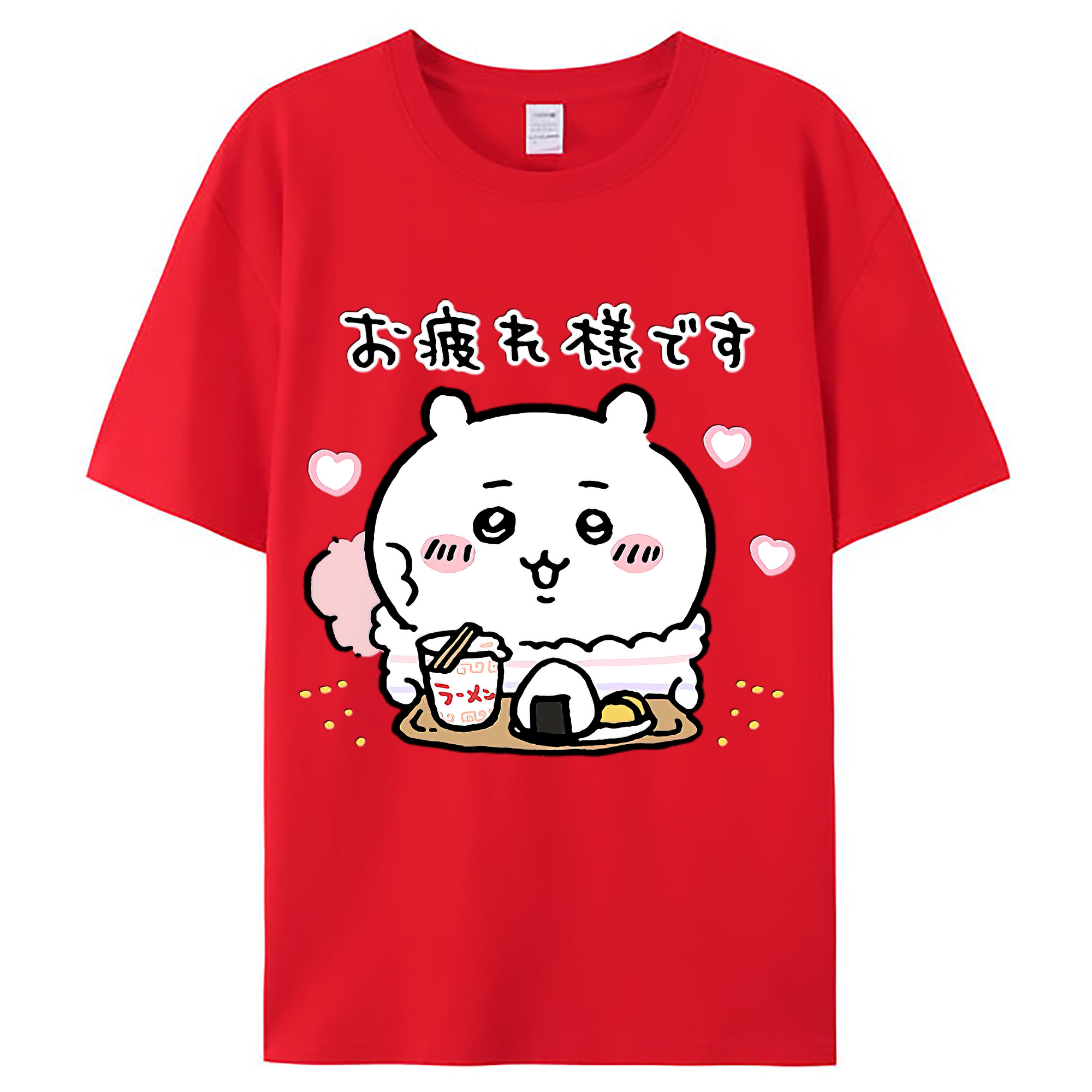 （画像用） ちいかわ ちいかわ Chii-kawa chiikawa レディースカジュアルプリントTシャツ（綿100％）
