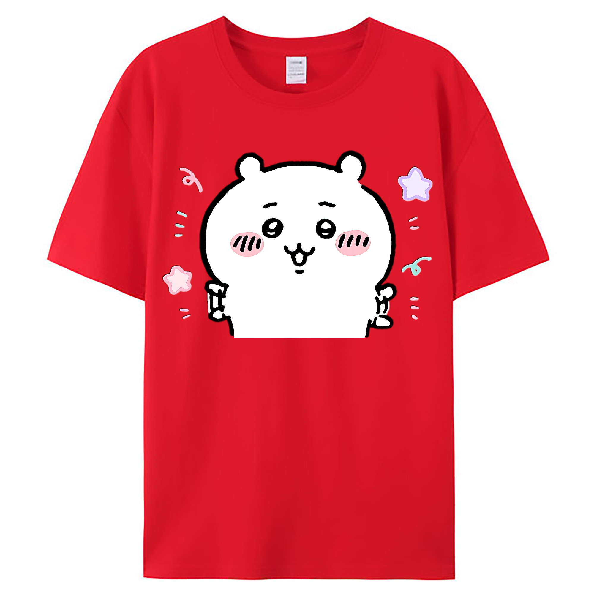 （画像用） ちいかわ ちいかわ Chii-kawa chiikawa レディースカジュアルプリントTシャツ（綿100％）
