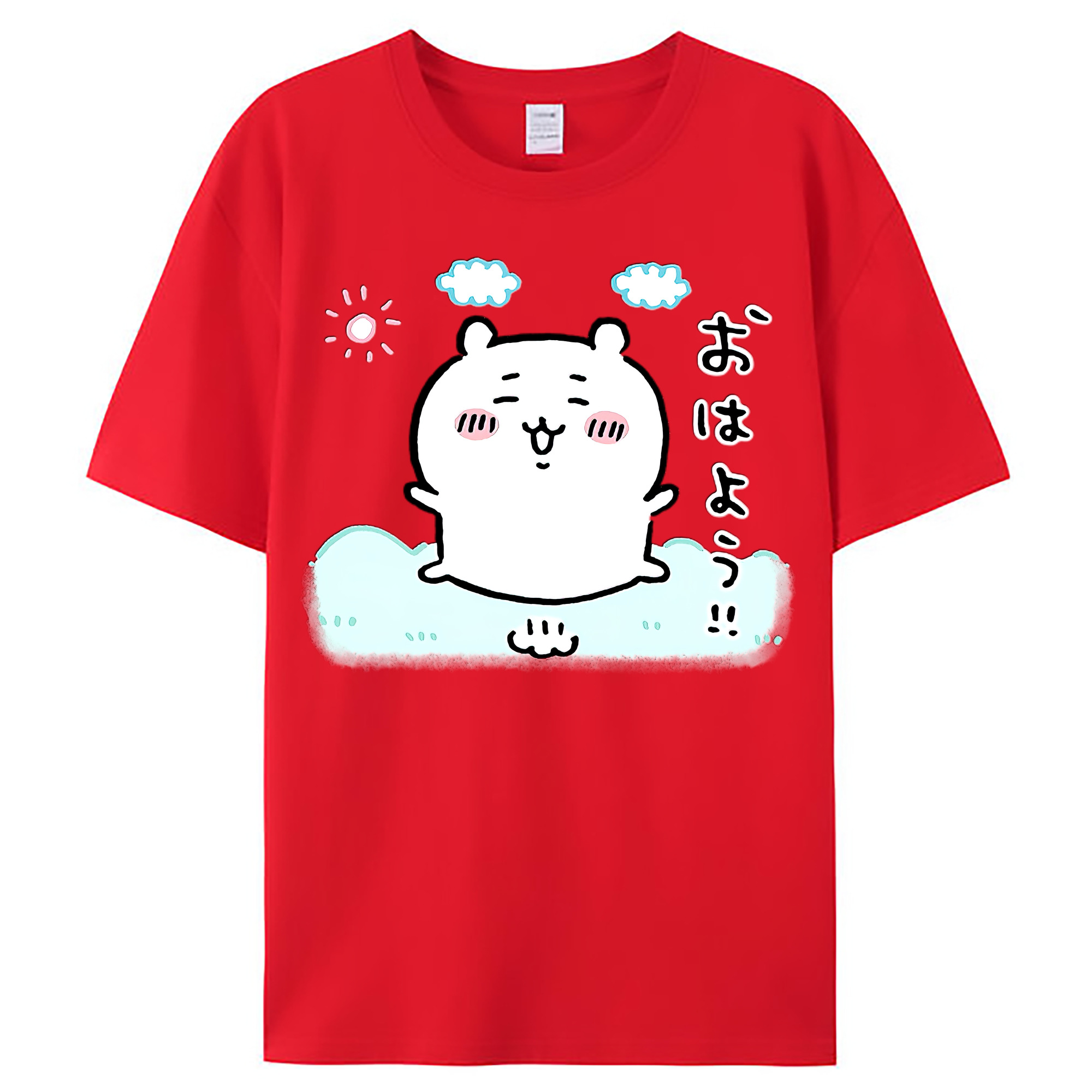 （画像用） ちいかわ ちいかわ Chii-kawa chiikawa レディースカジュアルプリントTシャツ（綿100％）