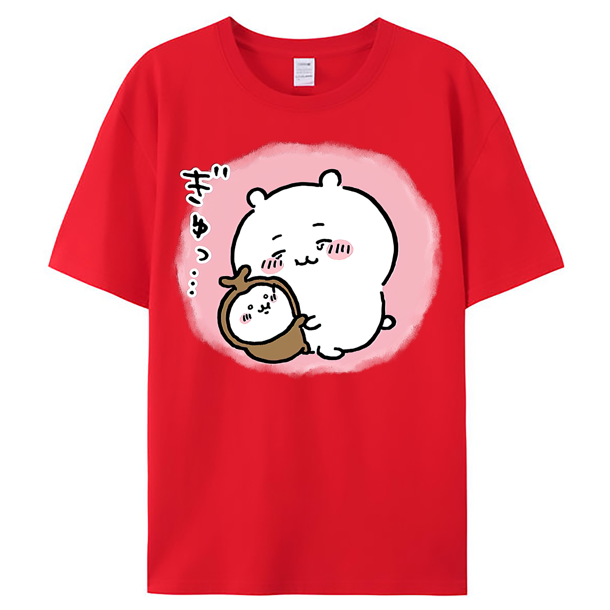 （画像用） ちいかわ ちいかわ Chii-kawa chiikawa レディースカジュアルプリントTシャツ（綿100％）