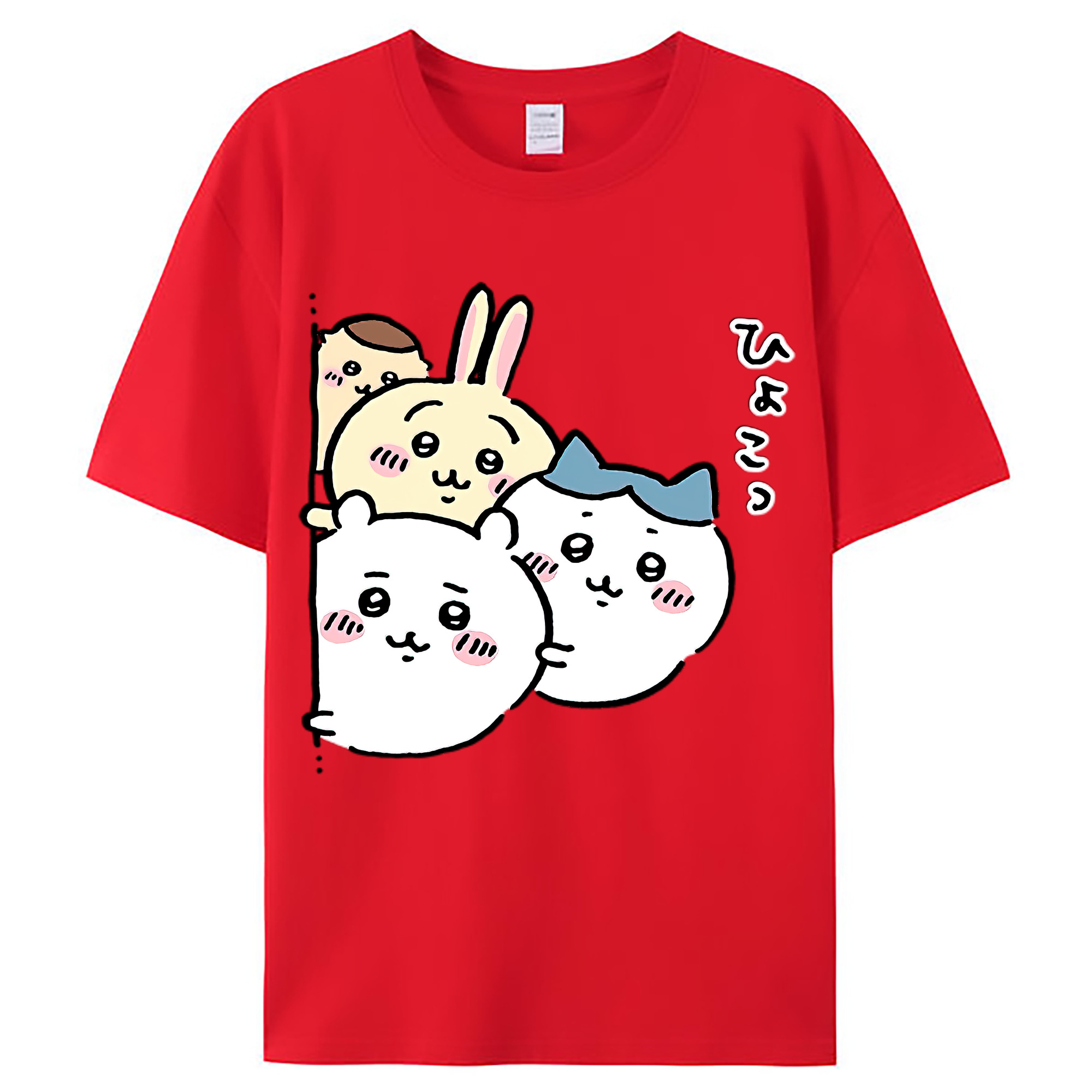 （画像用） ちいかわ ちいかわ Chii-kawa chiikawa レディースカジュアルプリントTシャツ（綿100％）