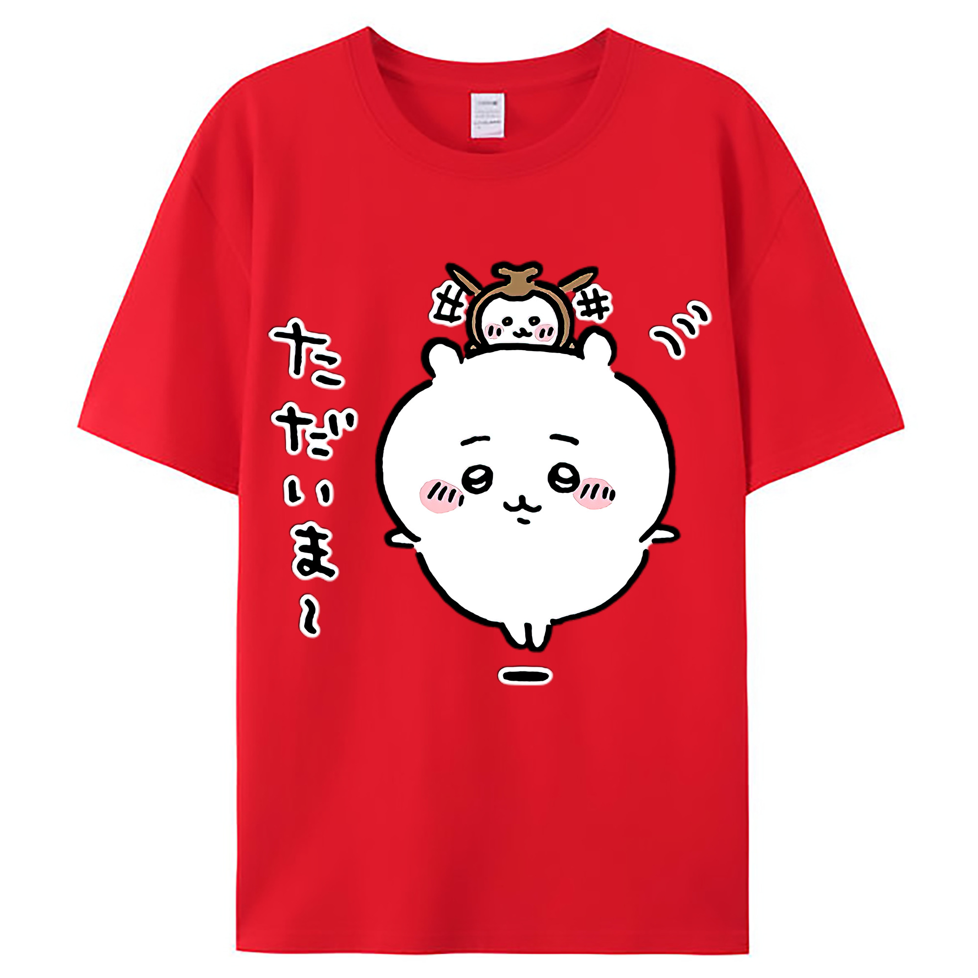 （画像用） ちいかわ ちいかわ Chii-kawa chiikawa レディースカジュアルプリントTシャツ（綿100％）