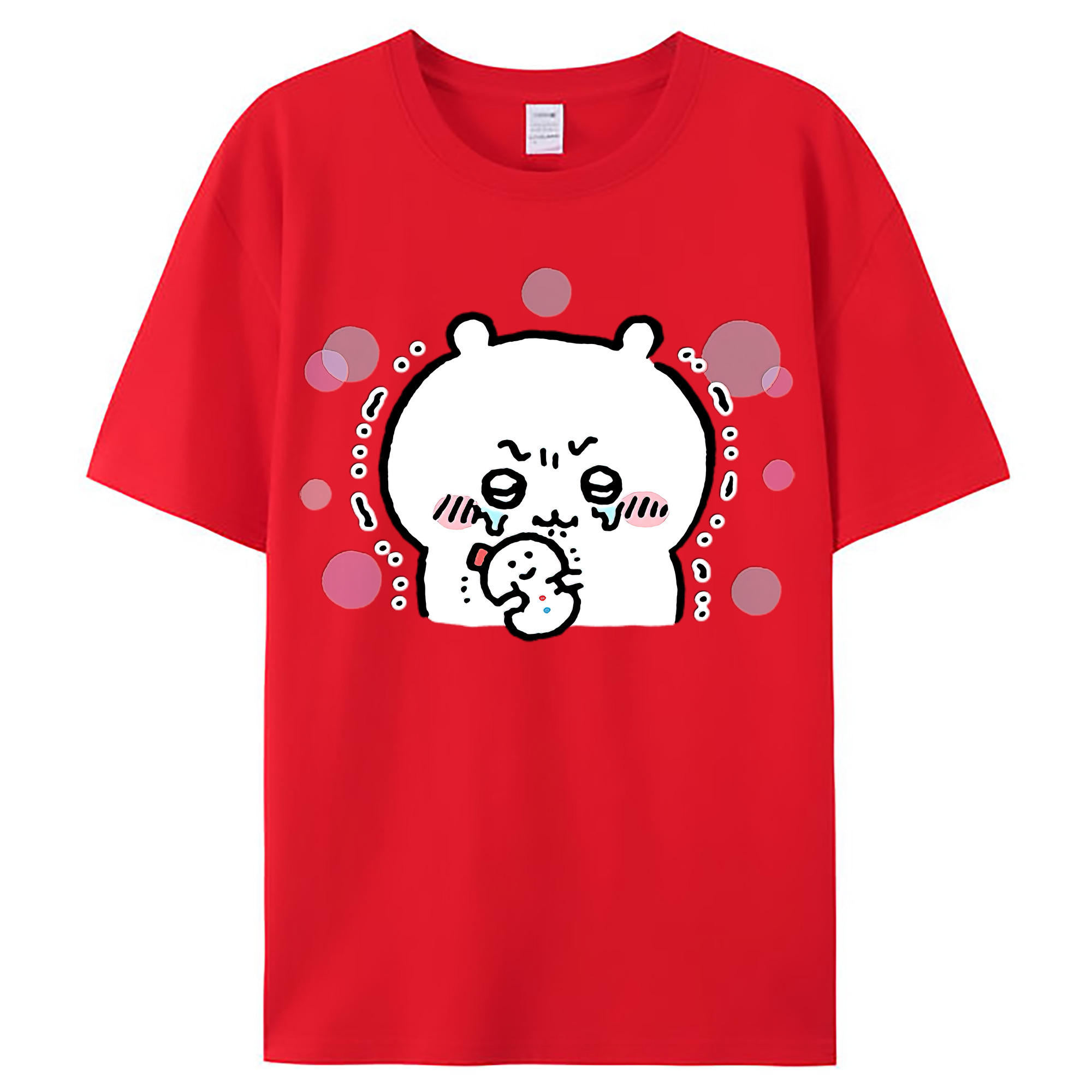 （画像用） ちいかわ ちいかわ Chii-kawa chiikawa レディースカジュアルプリントTシャツ（綿100％）
