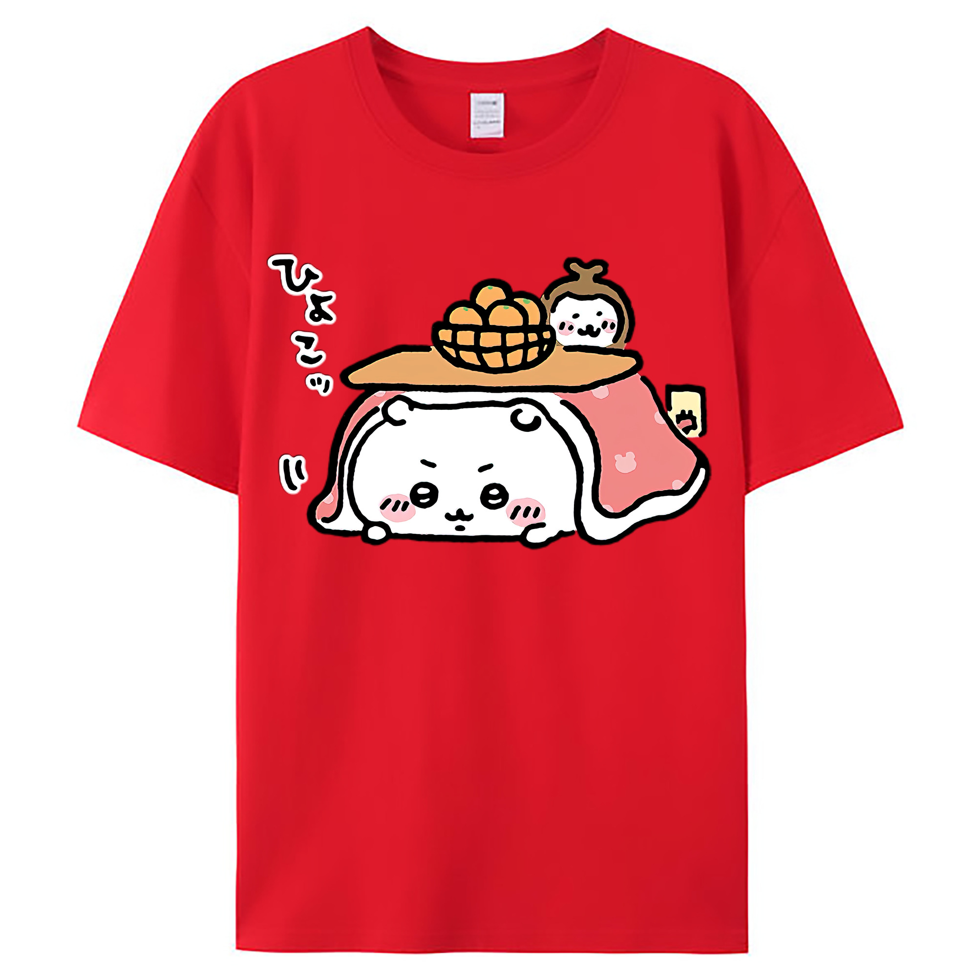 （画像用） ちいかわ ちいかわ Chii-kawa chiikawa レディースカジュアルプリントTシャツ（綿100％）