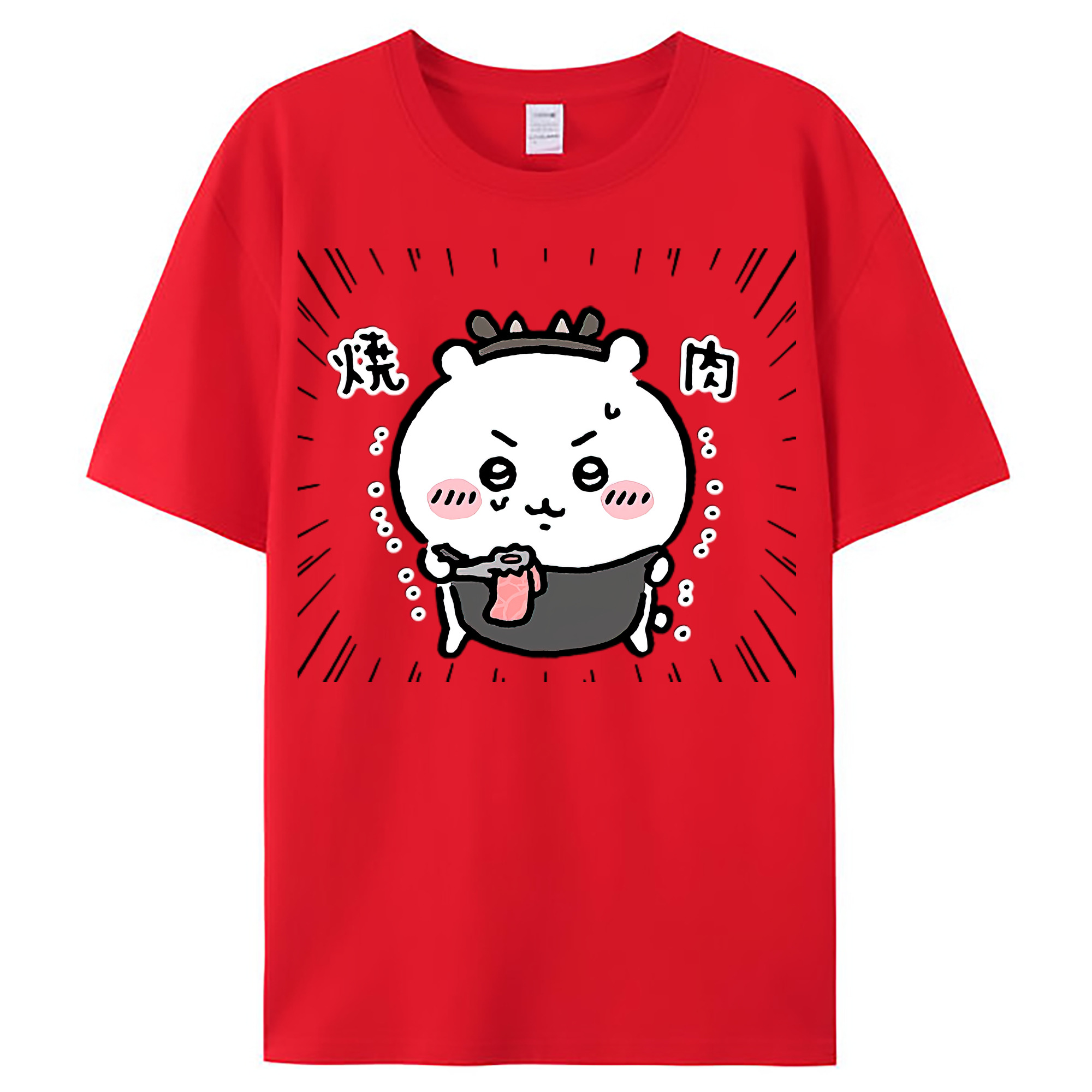 （画像用） ちいかわ ちいかわ Chii-kawa chiikawa レディースカジュアルプリントTシャツ（綿100％）