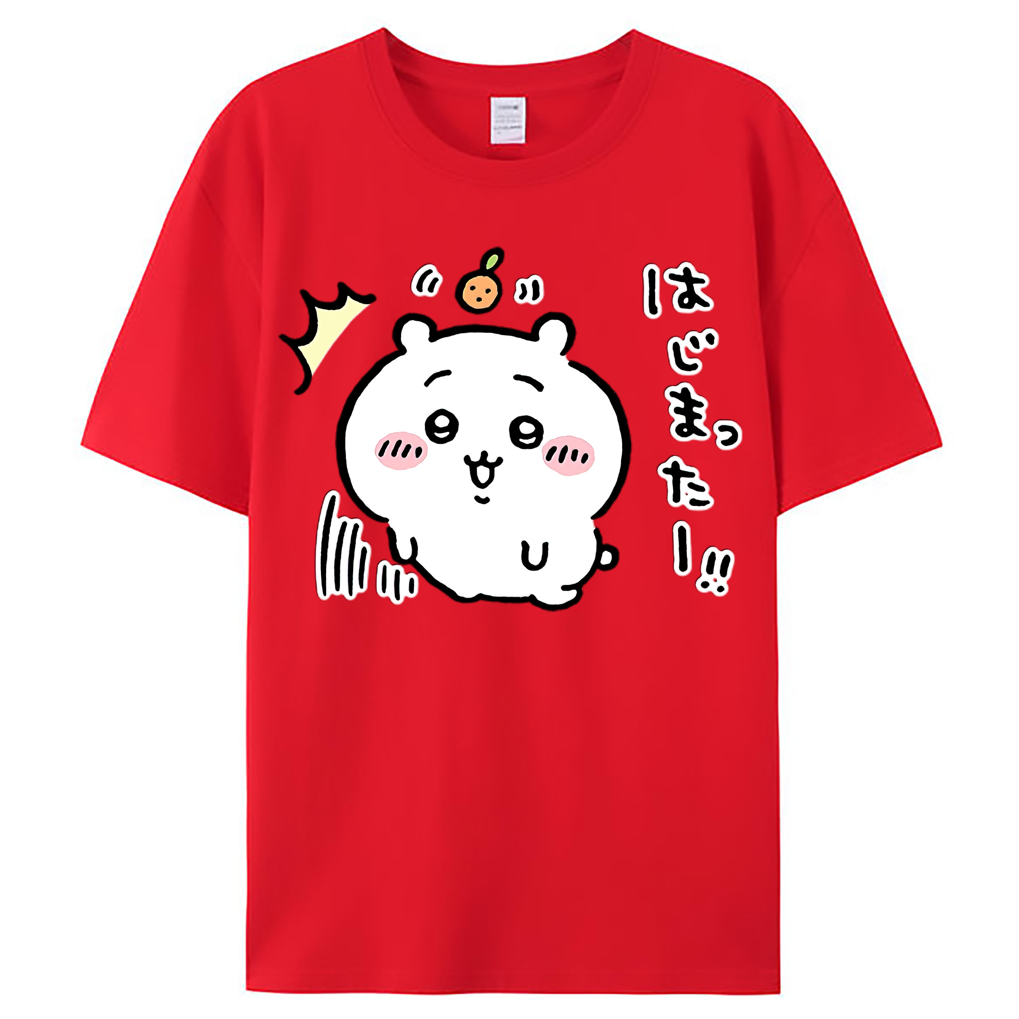 （画像用） ちいかわ ちいかわ Chii-kawa chiikawa レディースカジュアルプリントTシャツ（綿100％）
