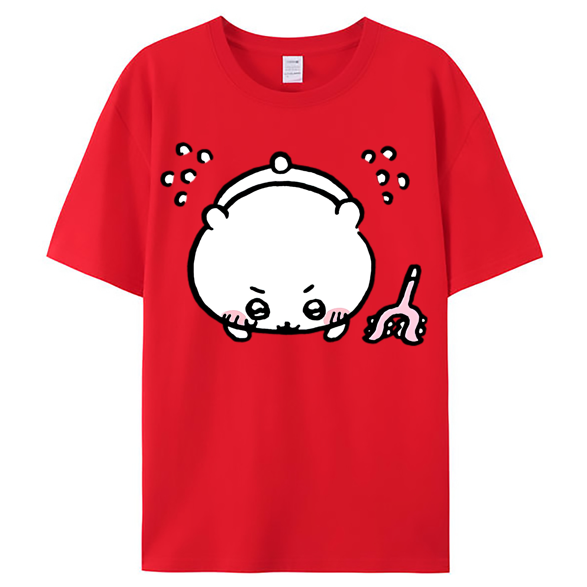 （画像用） ちいかわ ちいかわ Chii-kawa chiikawa レディースカジュアルプリントTシャツ（綿100％）
