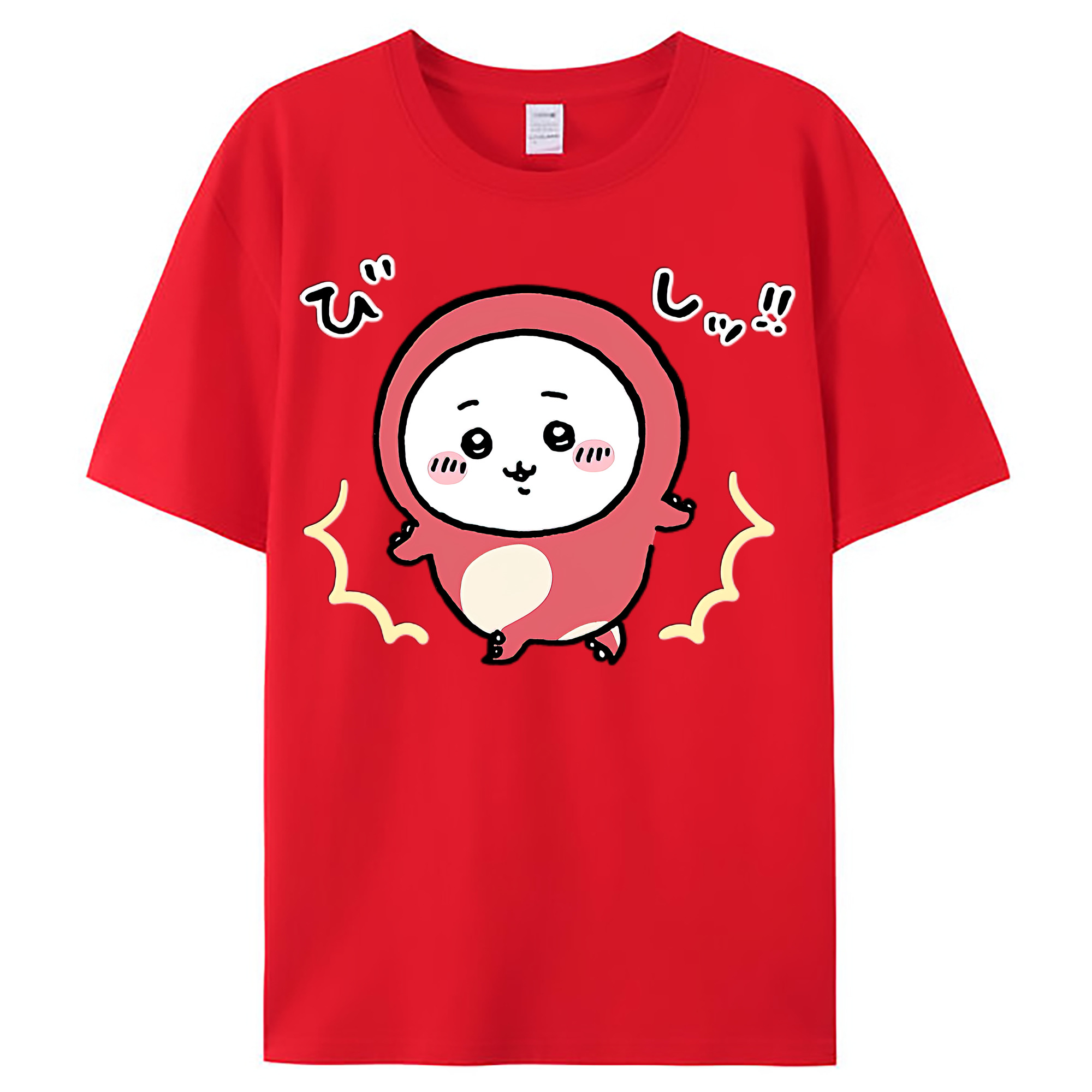 （画像用） ちいかわ ちいかわ Chii-kawa chiikawa レディースカジュアルプリントTシャツ（綿100％）