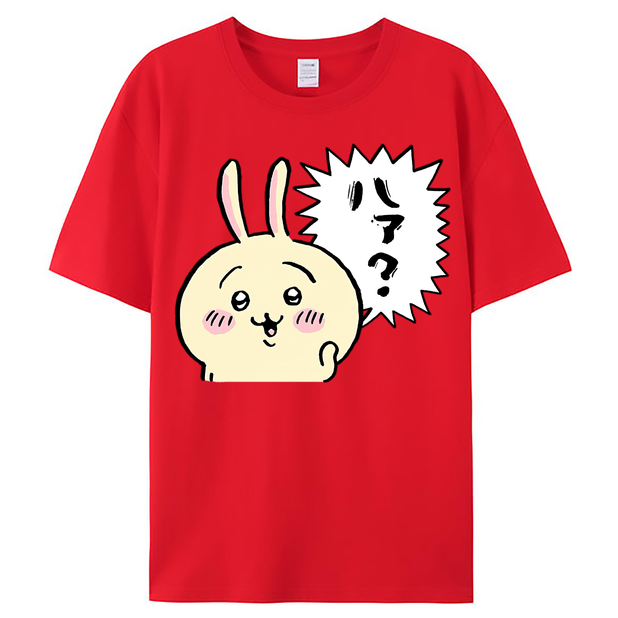 （画像用） ちいかわ うさぎ Chii-kawa usagi レディースカジュアルプリントTシャツ（綿100％）