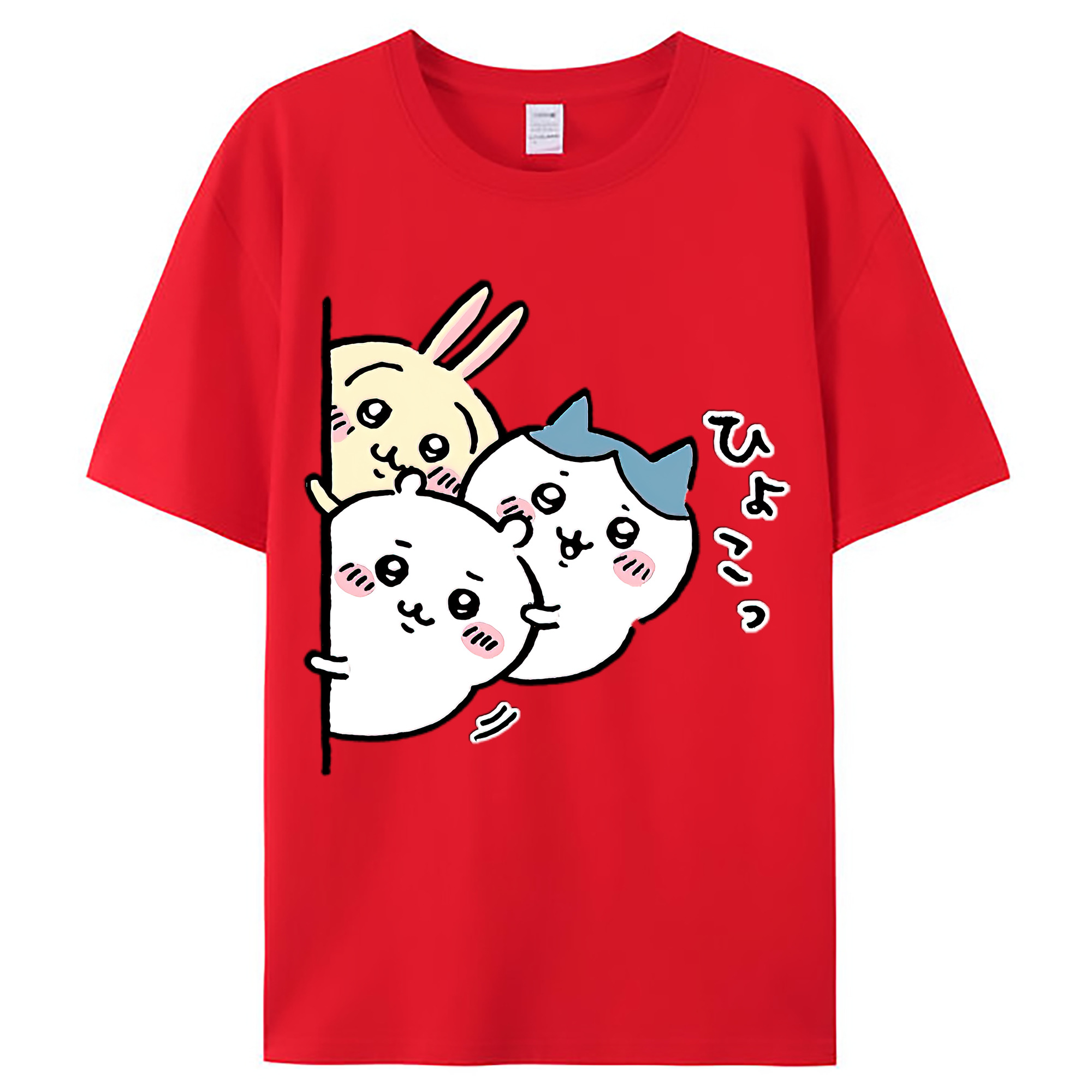 （画像用） ちいかわ うさぎ Chii-kawa usagi レディースカジュアルプリントTシャツ（綿100％）