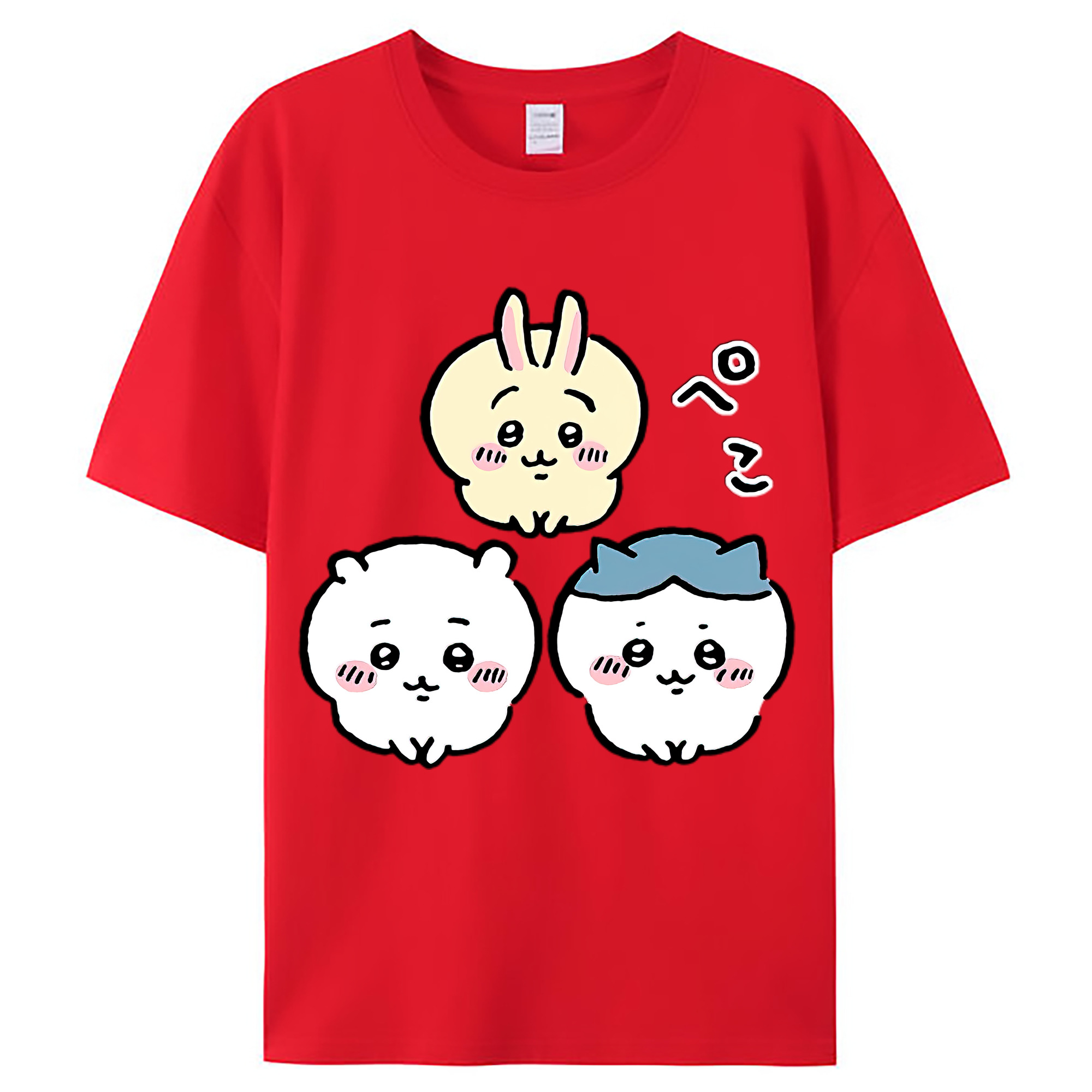 （画像用） ちいかわ うさぎ Chii-kawa usagi レディースカジュアルプリントTシャツ（綿100％）