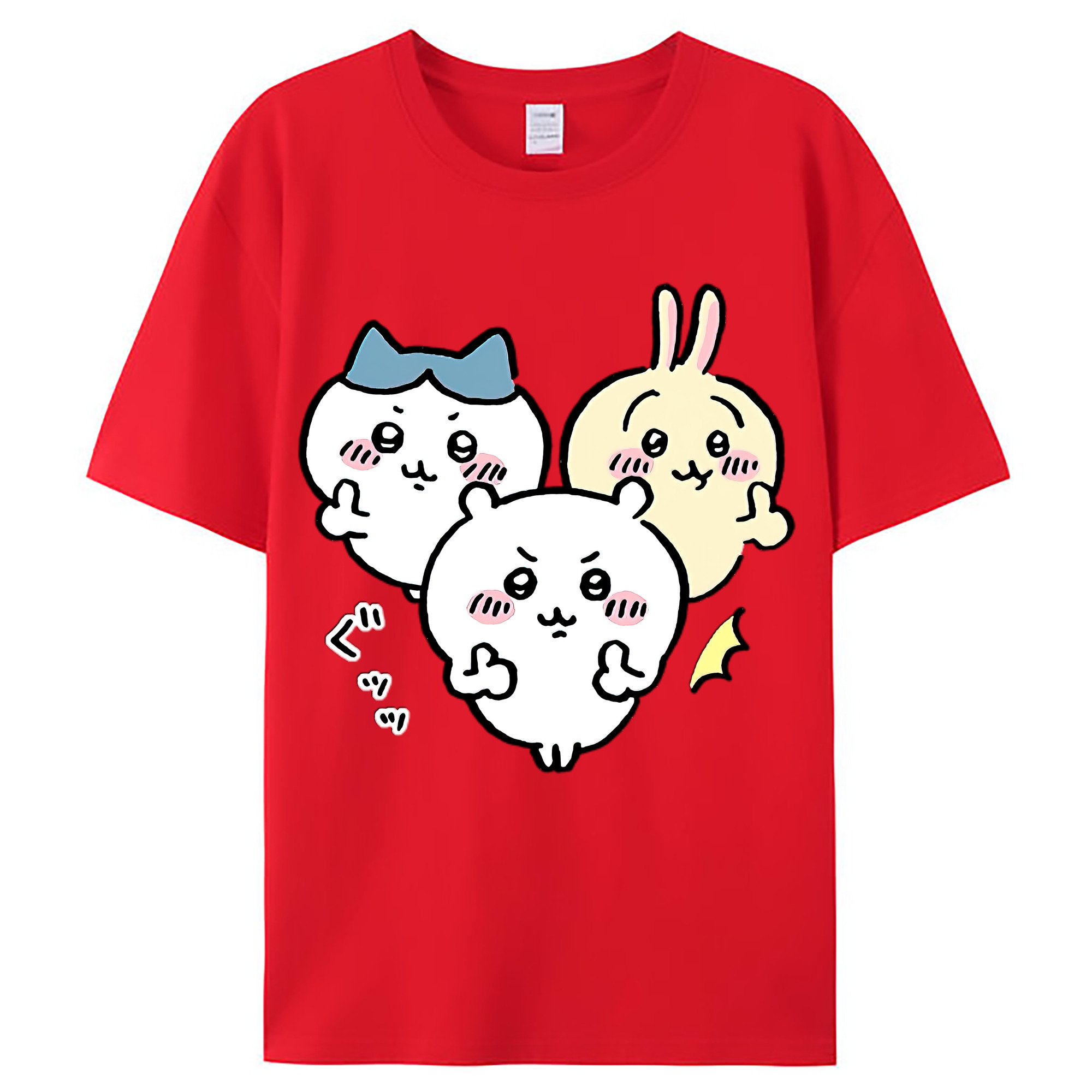 （画像用） ちいかわ うさぎ Chii-kawa usagi レディースカジュアルプリントTシャツ（綿100％）