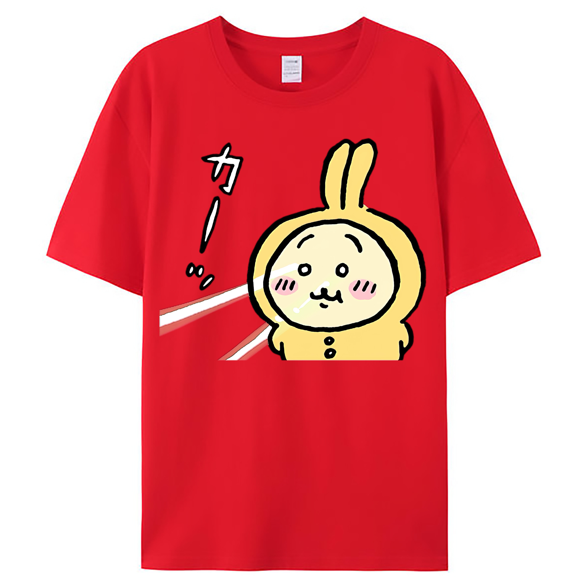 （画像用） ちいかわ うさぎ Chii-kawa usagi レディースカジュアルプリントTシャツ（綿100％）
