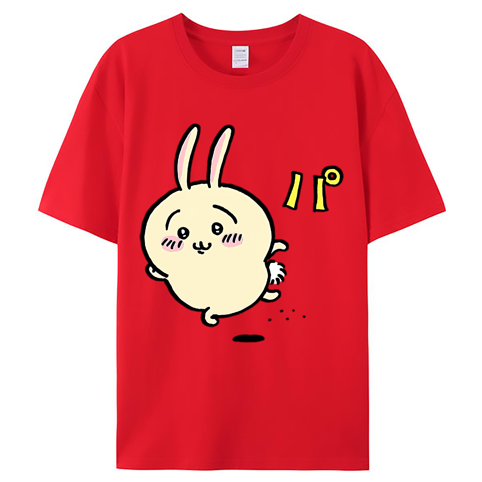 （画像用） ちいかわ うさぎ Chii-kawa usagi レディースカジュアルプリントTシャツ（綿100％）
