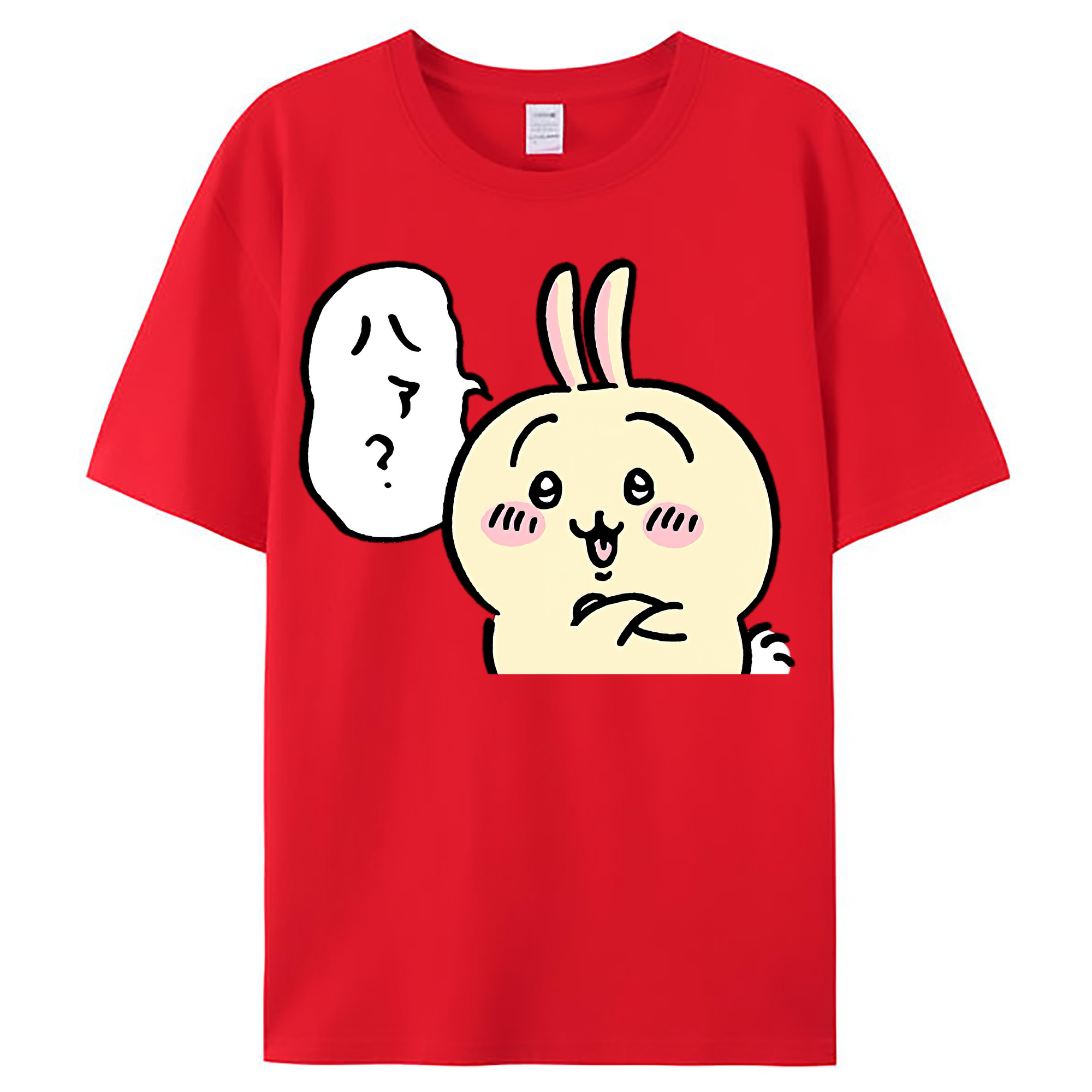 （画像用） ちいかわ うさぎ Chii-kawa usagi レディースカジュアルプリントTシャツ（綿100％）