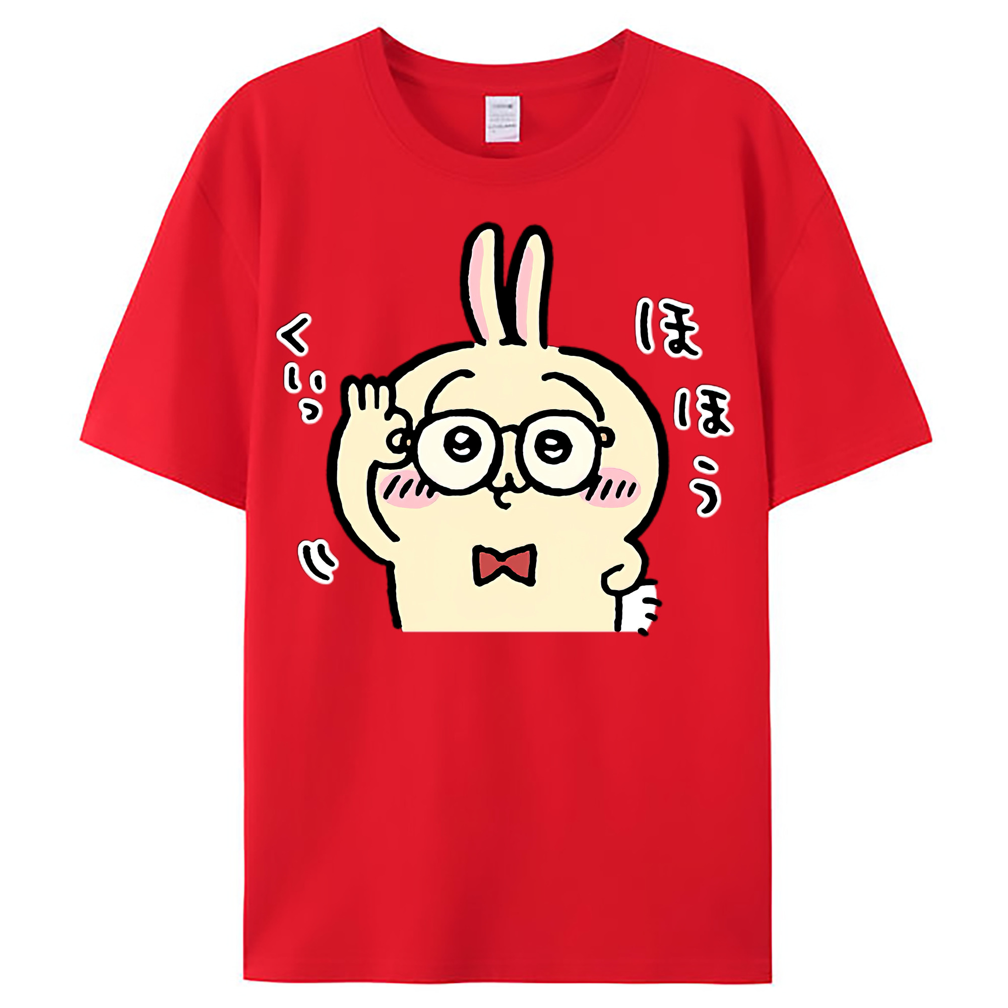 （画像用） ちいかわ うさぎ Chii-kawa usagi レディースカジュアルプリントTシャツ（綿100％）
