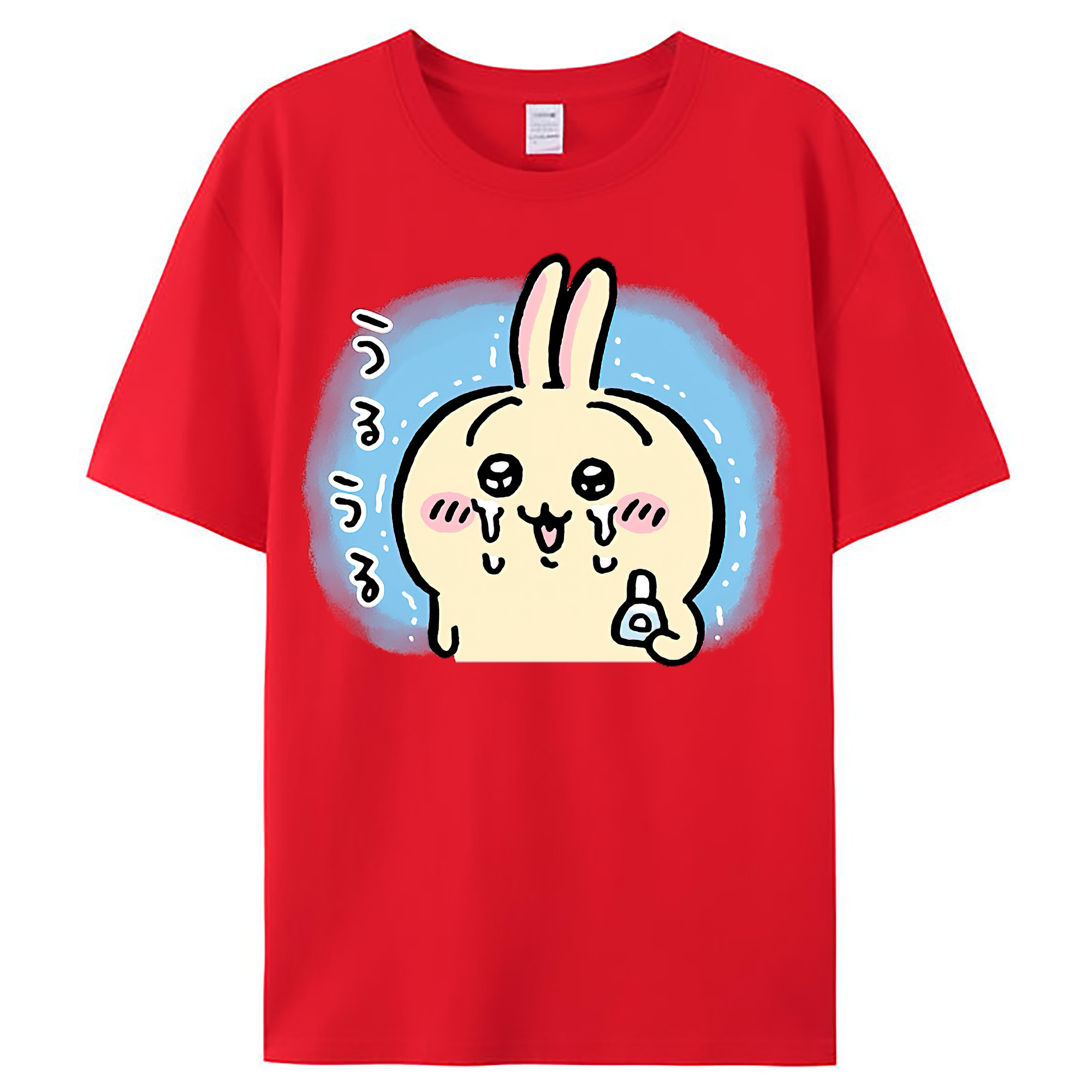 （画像用） ちいかわ うさぎ Chii-kawa usagi レディースカジュアルプリントTシャツ（綿100％）