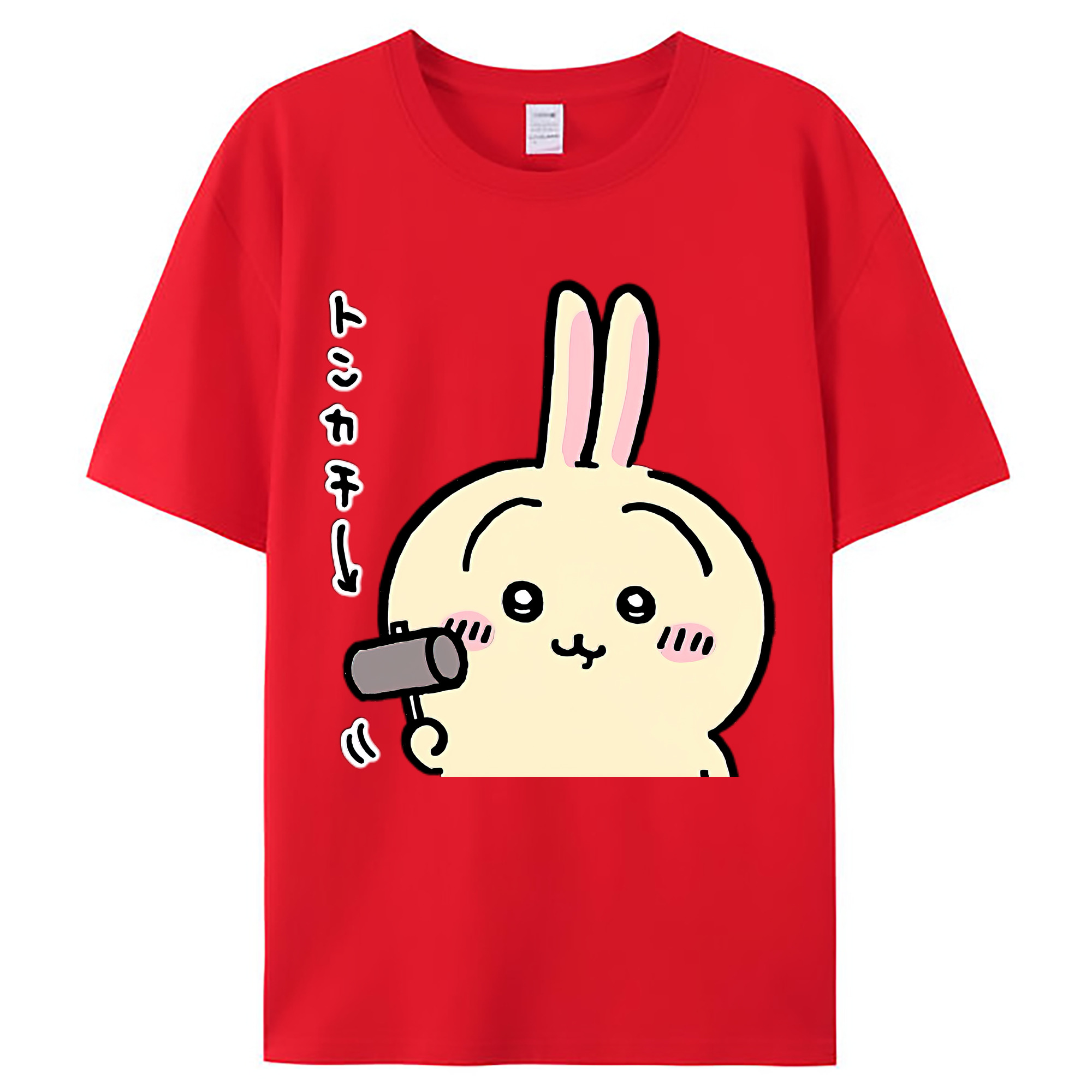 （画像用） ちいかわ うさぎ Chii-kawa usagi レディースカジュアルプリントTシャツ（綿100％）