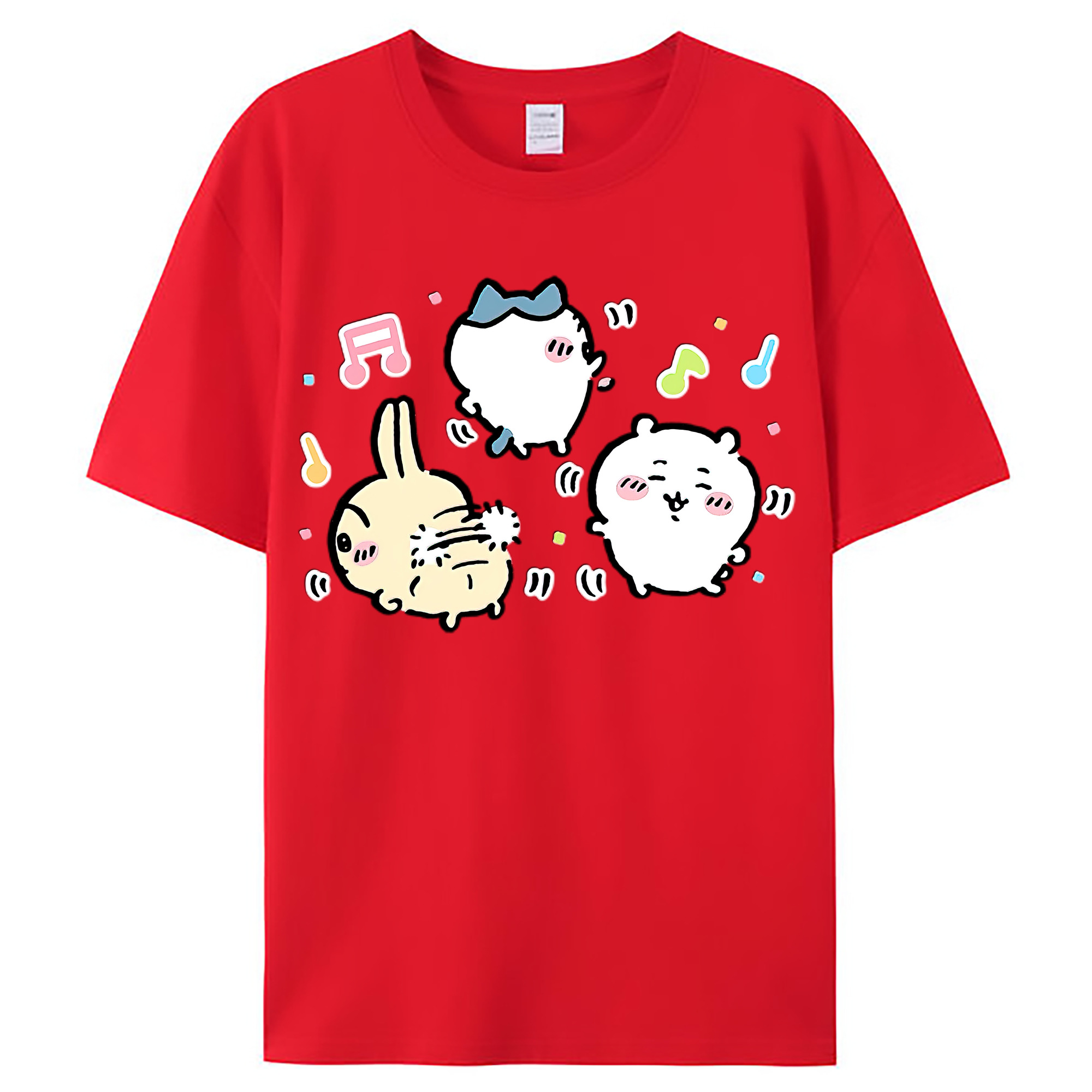 （画像用） ちいかわ うさぎ Chii-kawa usagi レディースカジュアルプリントTシャツ（綿100％）