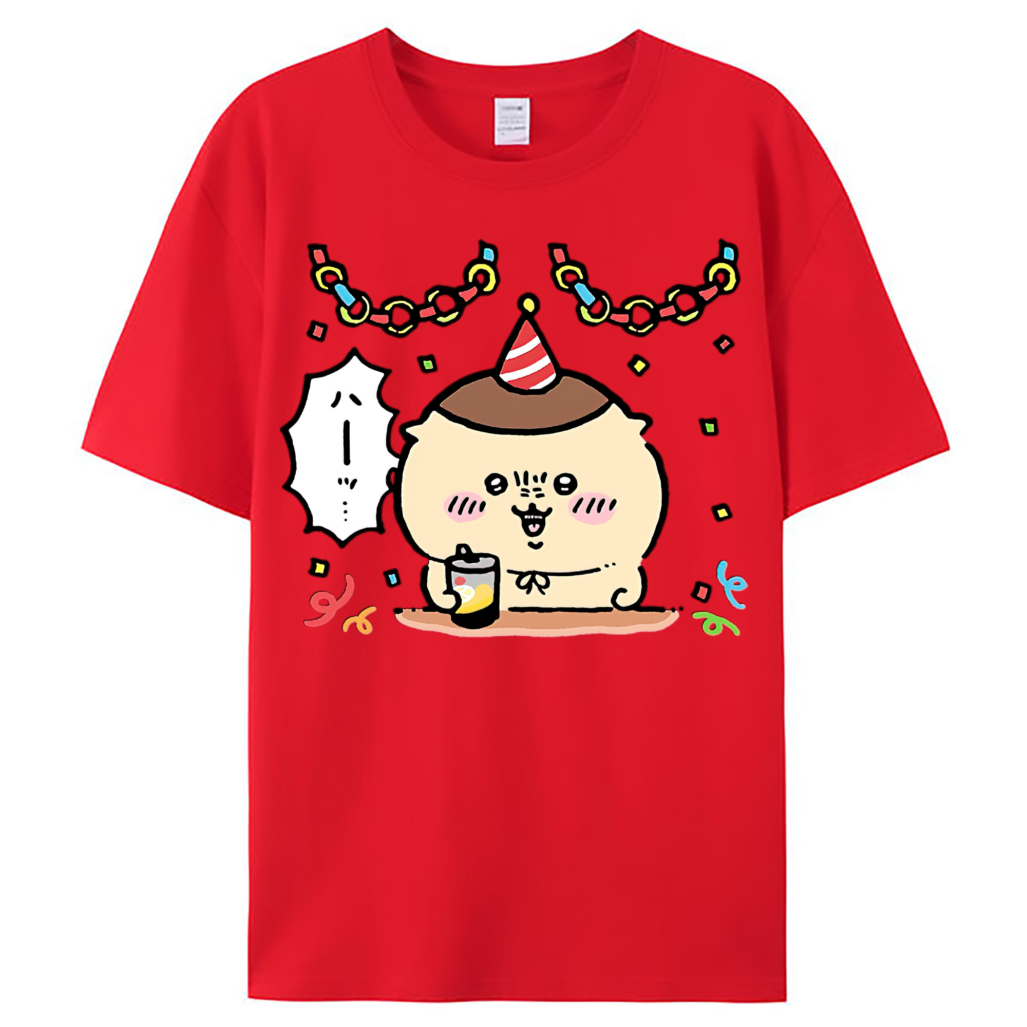 （画像用） ちいかわ くりまんじゅう Chii-kawa kuri manjū レディースカジュアルプリントTシャツ（綿100％）