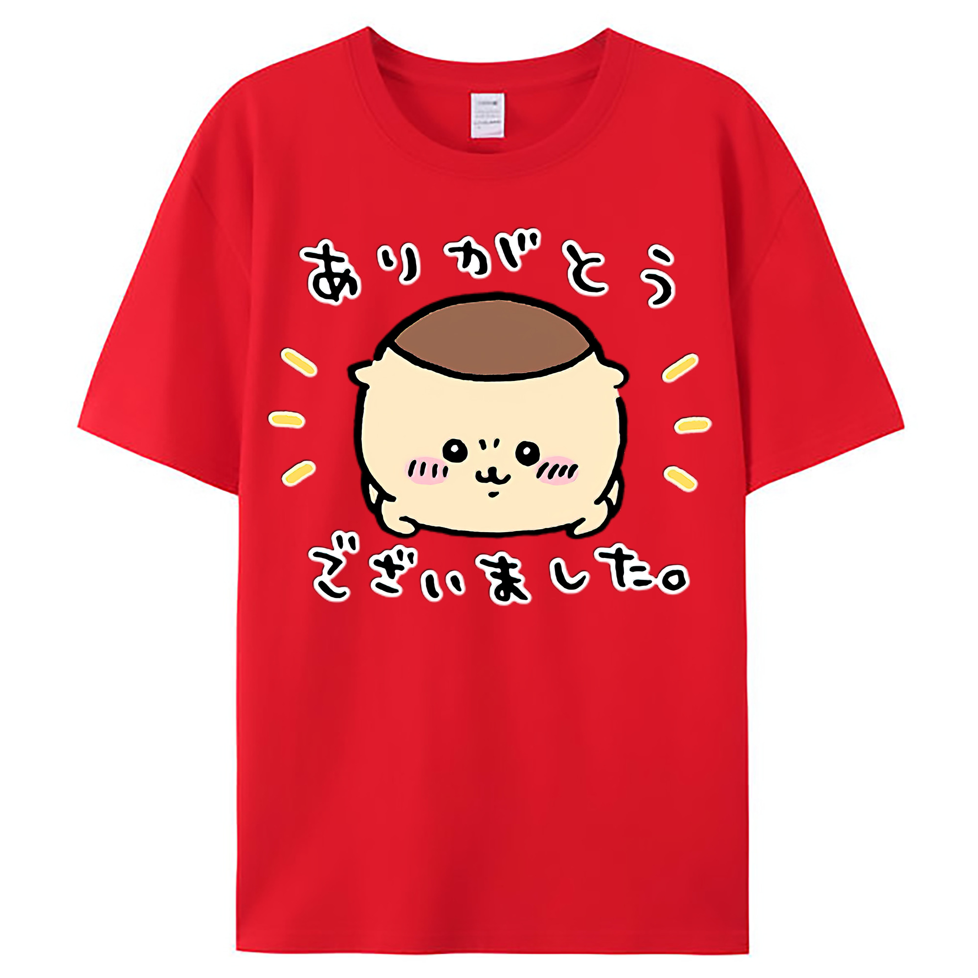 （画像用） ちいかわ くりまんじゅう Chii-kawa kuri manjū レディースカジュアルプリントTシャツ（綿100％）