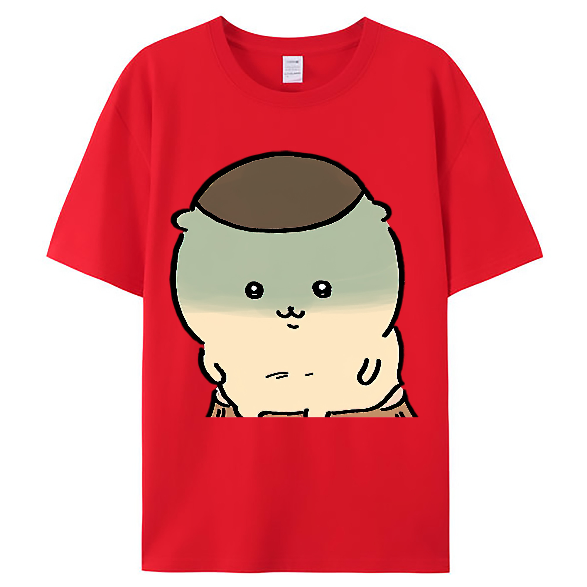 （画像用） ちいかわ くりまんじゅう Chii-kawa kuri manjū レディースカジュアルプリントTシャツ（綿100％）