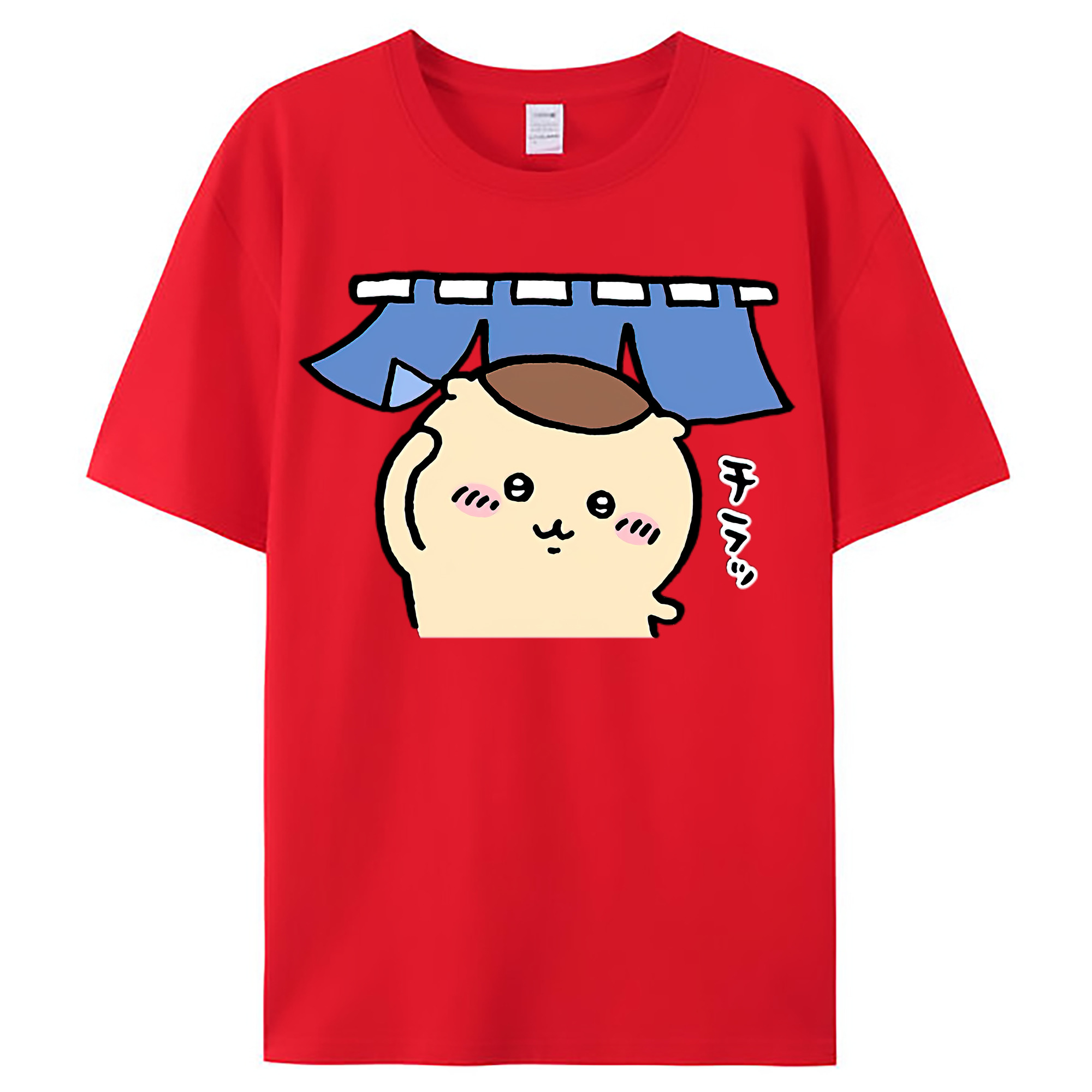 （画像用） ちいかわ くりまんじゅう Chii-kawa kuri manjū レディースカジュアルプリントTシャツ（綿100％）