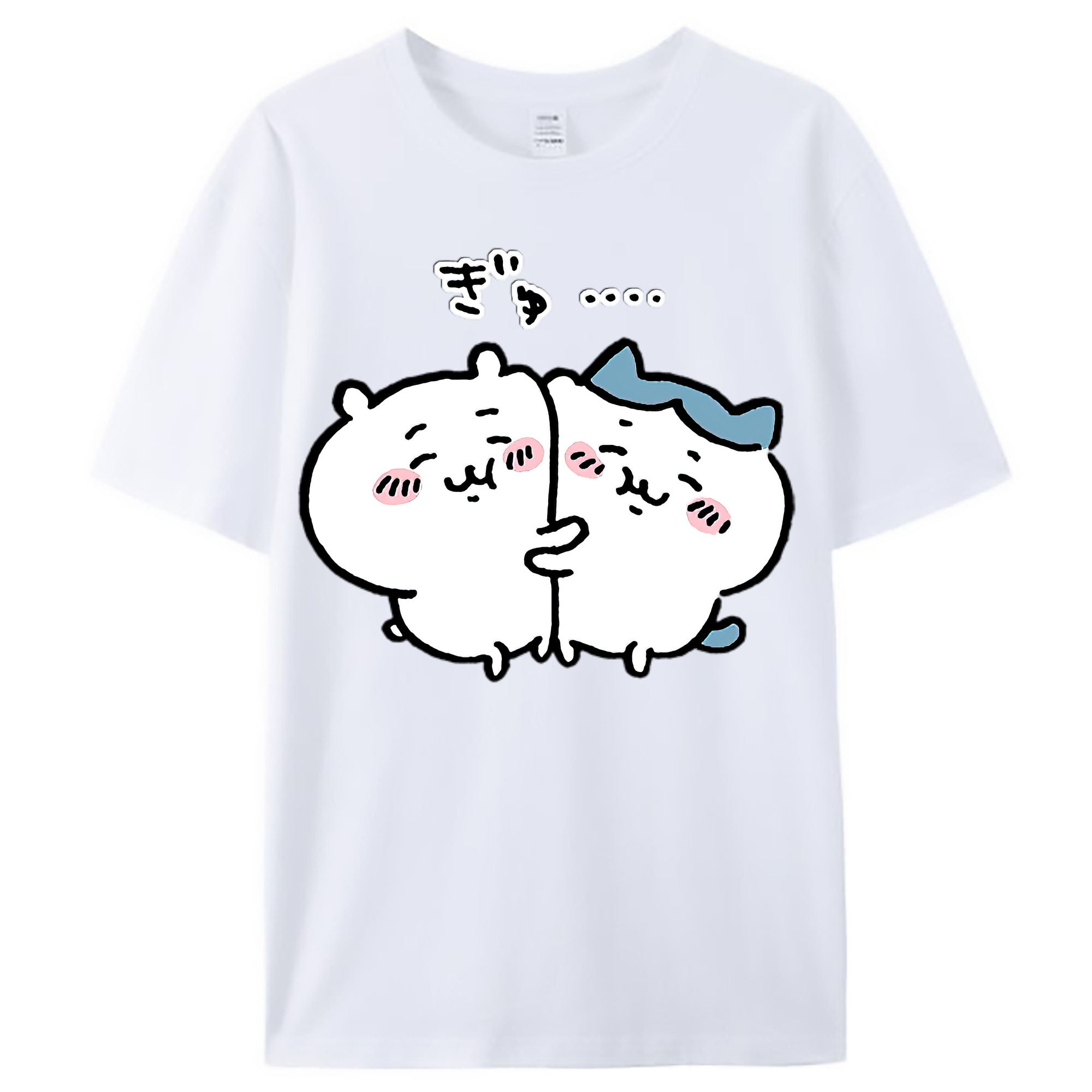 （画像用） ちいかわ ハチワレ Chii-kawa hachiware レディースカジュアルプリントTシャツ（綿100％）