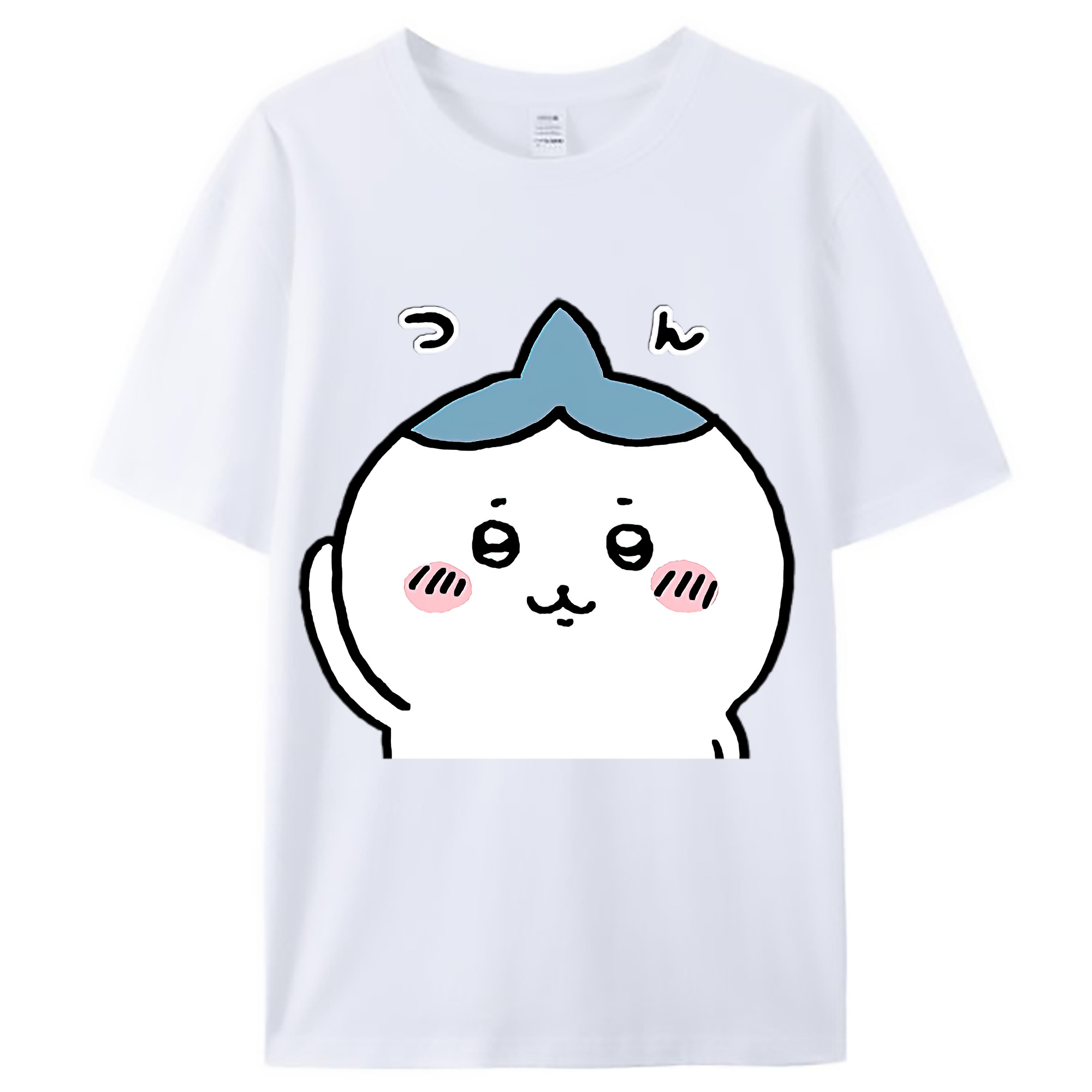（画像用） ちいかわ ハチワレ Chii-kawa hachiware レディースカジュアルプリントTシャツ（綿100％）