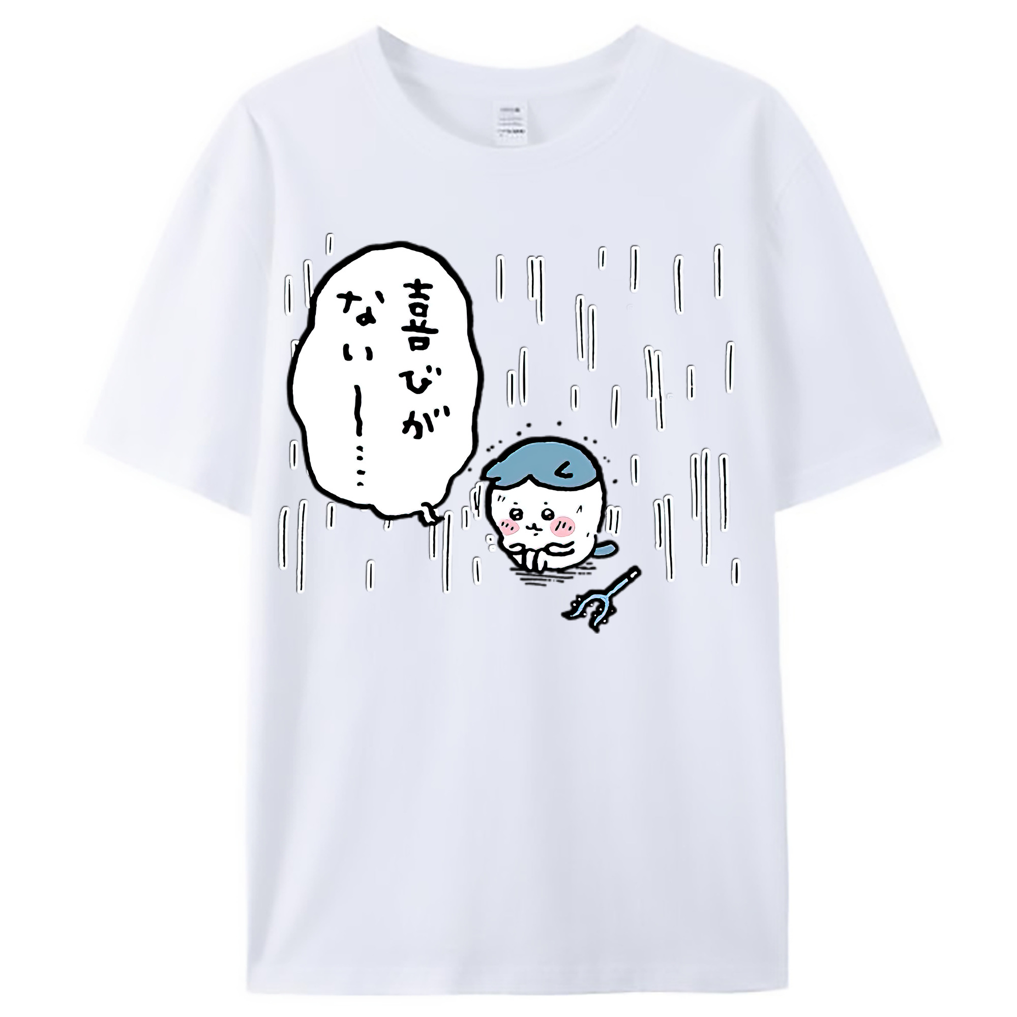 （画像用） ちいかわ ハチワレ Chii-kawa hachiware レディースカジュアルプリントTシャツ（綿100％）