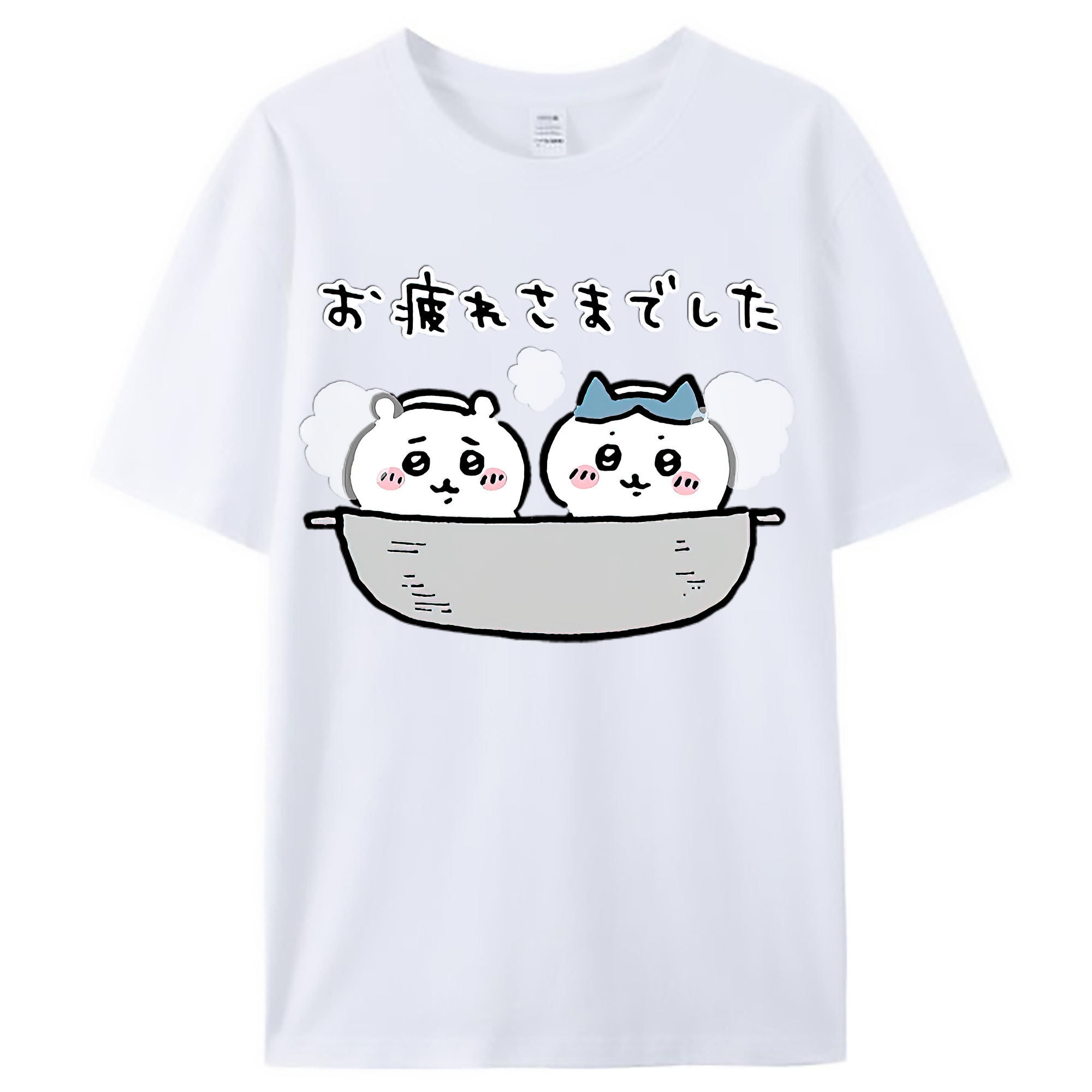 （画像用） ちいかわ ハチワレ Chii-kawa hachiware レディースカジュアルプリントTシャツ（綿100％）
