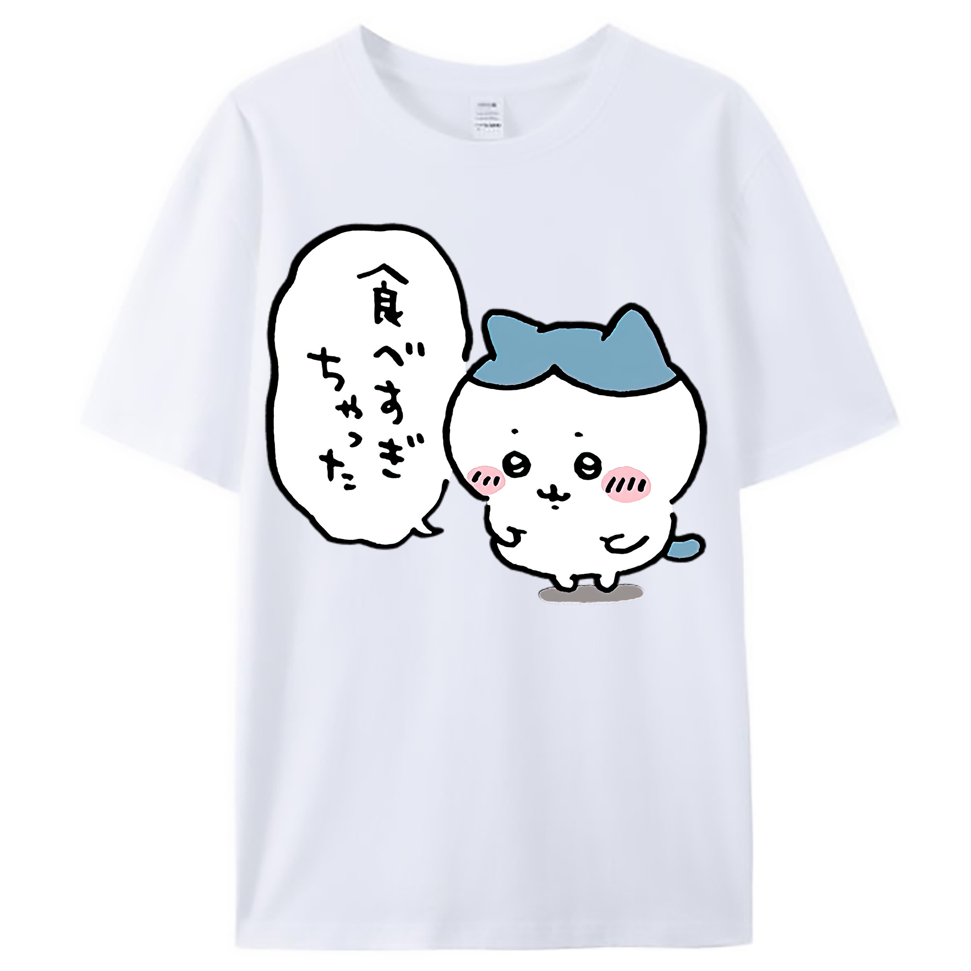 （画像用） ちいかわ ハチワレ Chii-kawa hachiware レディースカジュアルプリントTシャツ（綿100％）