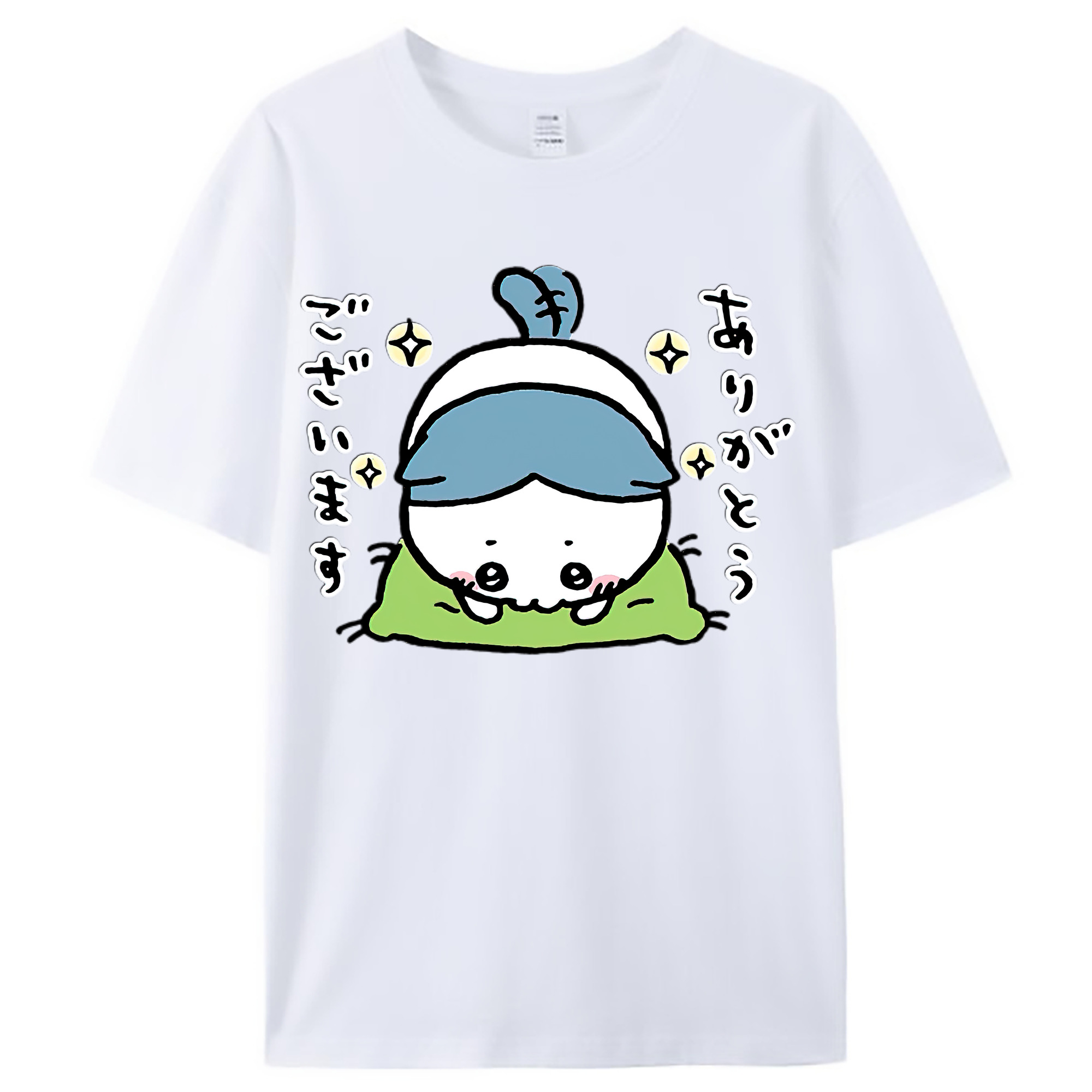 （画像用） ちいかわ ハチワレ Chii-kawa hachiware レディースカジュアルプリントTシャツ（綿100％）