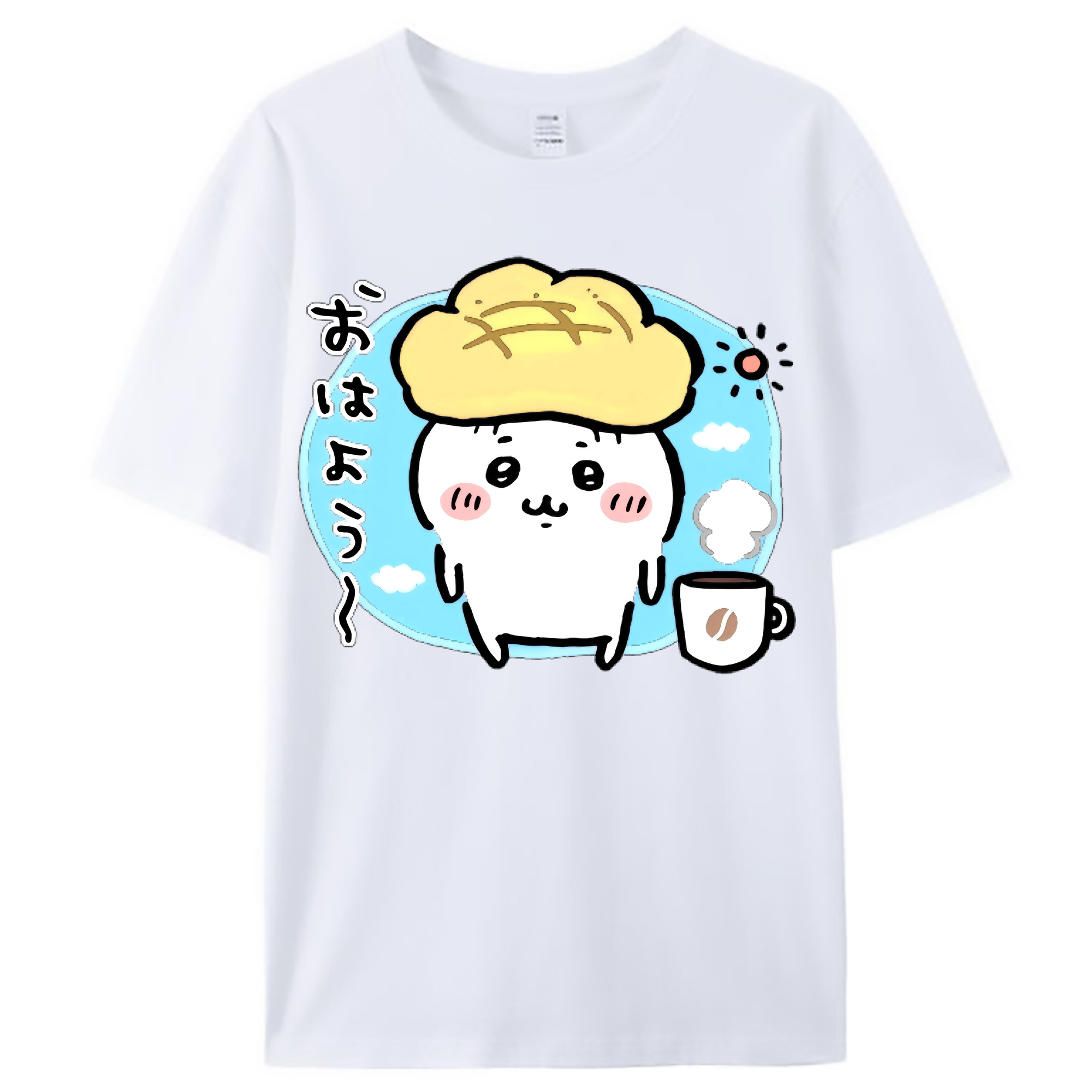（画像用） ちいかわ ちいかわ Chii-kawa chiikawa レディースカジュアルプリントTシャツ（綿100％）
