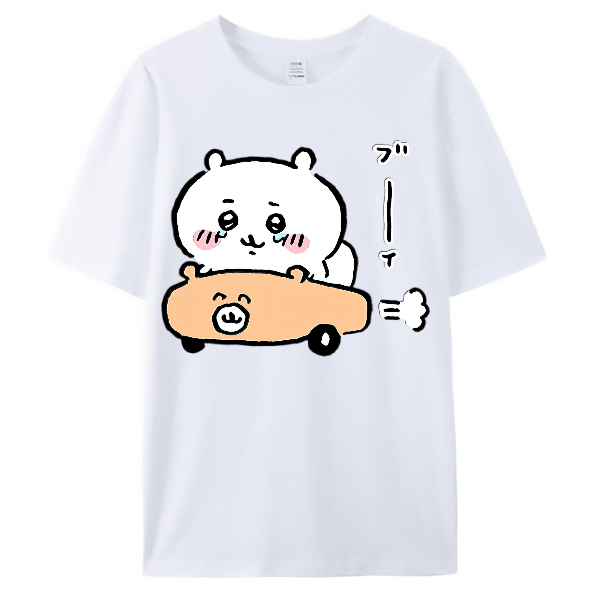 （画像用） ちいかわ ちいかわ Chii-kawa chiikawa レディースカジュアルプリントTシャツ（綿100％）