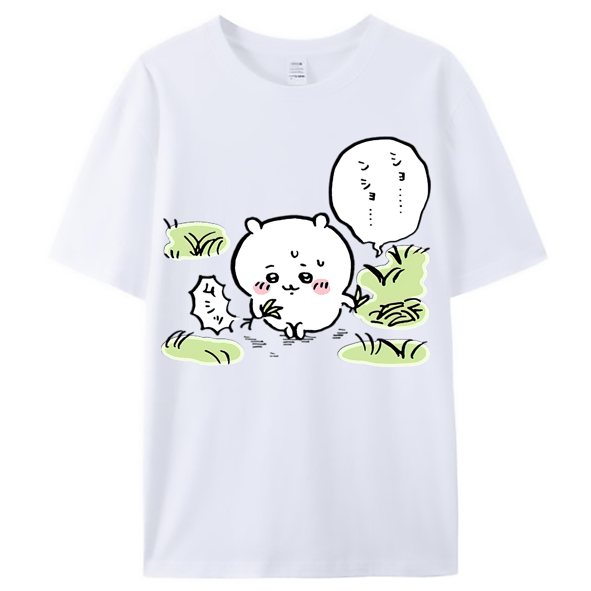 （画像用） ちいかわ ちいかわ Chii-kawa chiikawa レディースカジュアルプリントTシャツ（綿100％）