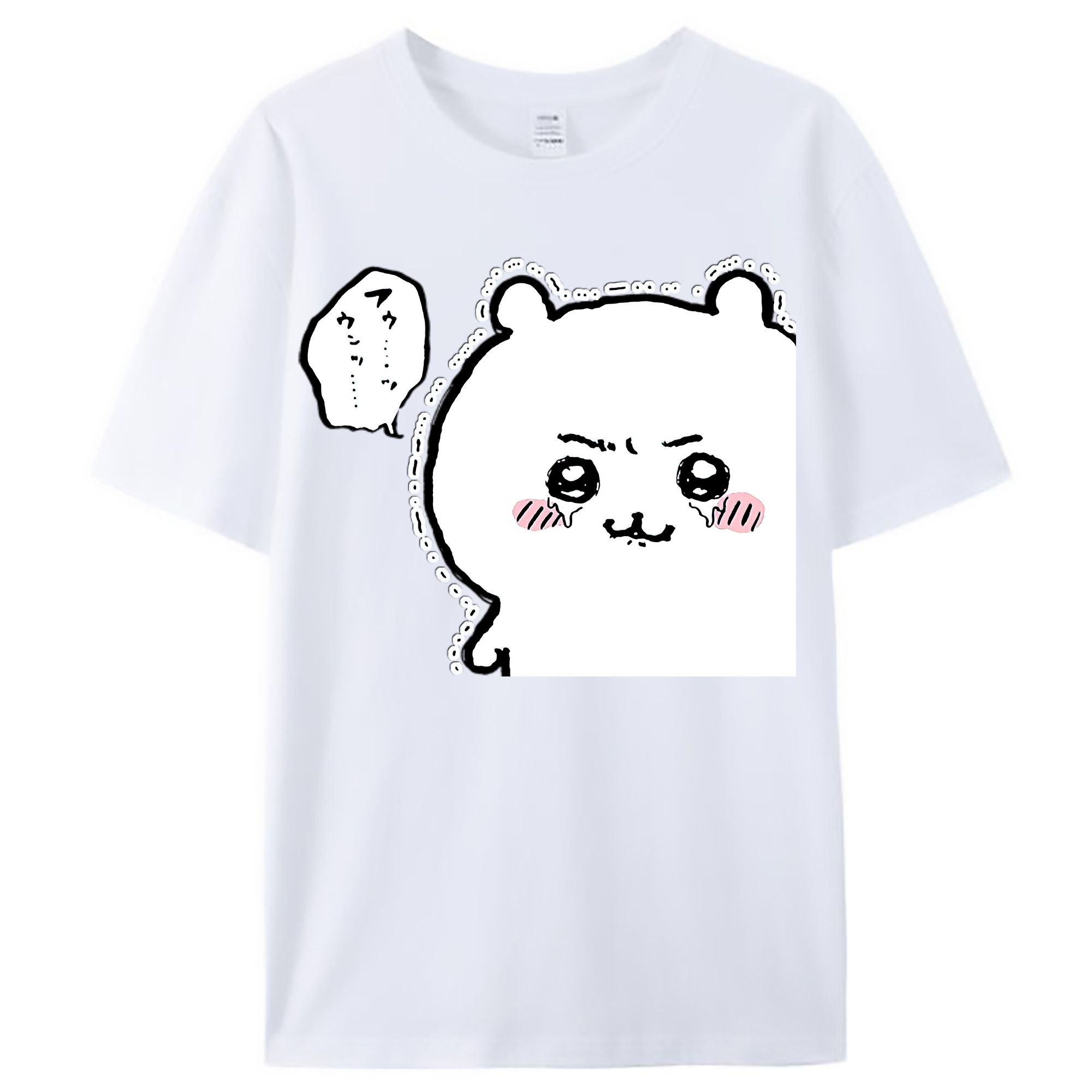 （画像用） ちいかわ ちいかわ Chii-kawa chiikawa レディースカジュアルプリントTシャツ（綿100％）