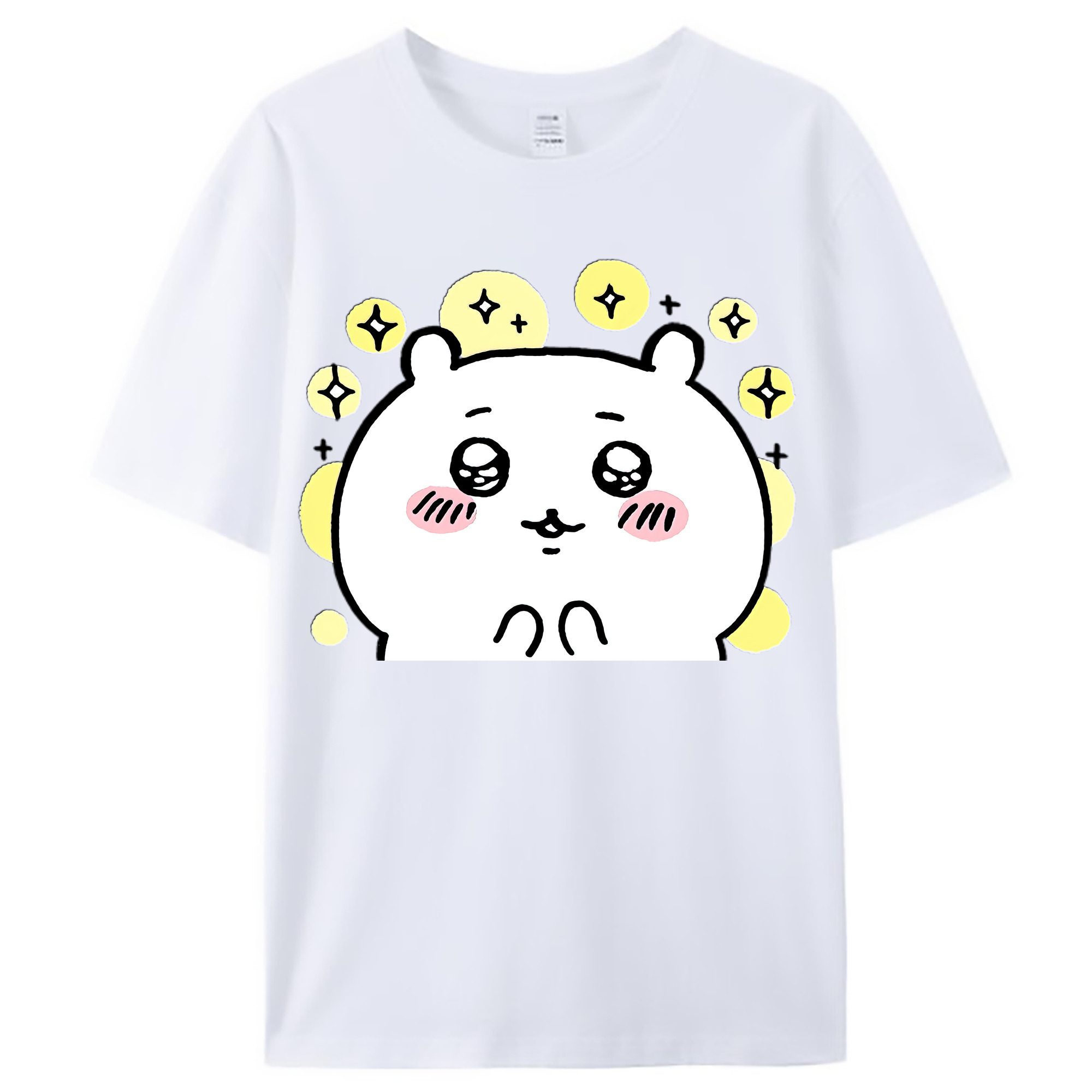 （画像用） ちいかわ ちいかわ Chii-kawa chiikawa レディースカジュアルプリントTシャツ（綿100％）