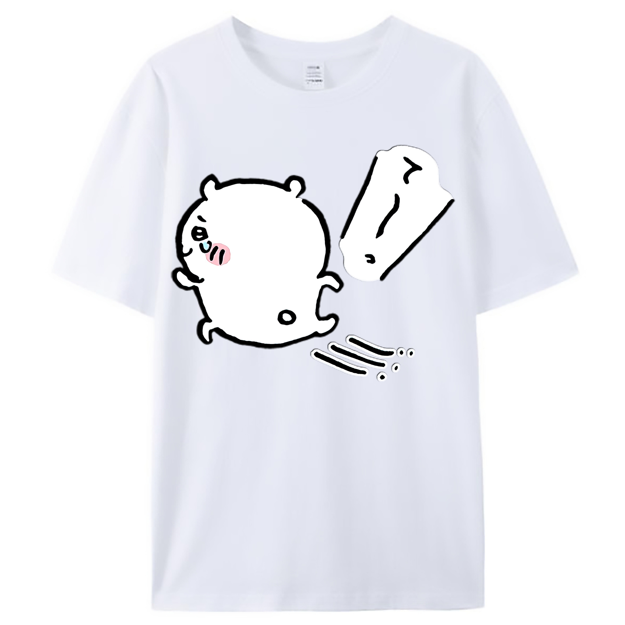 （画像用） ちいかわ ちいかわ Chii-kawa chiikawa レディースカジュアルプリントTシャツ（綿100％）