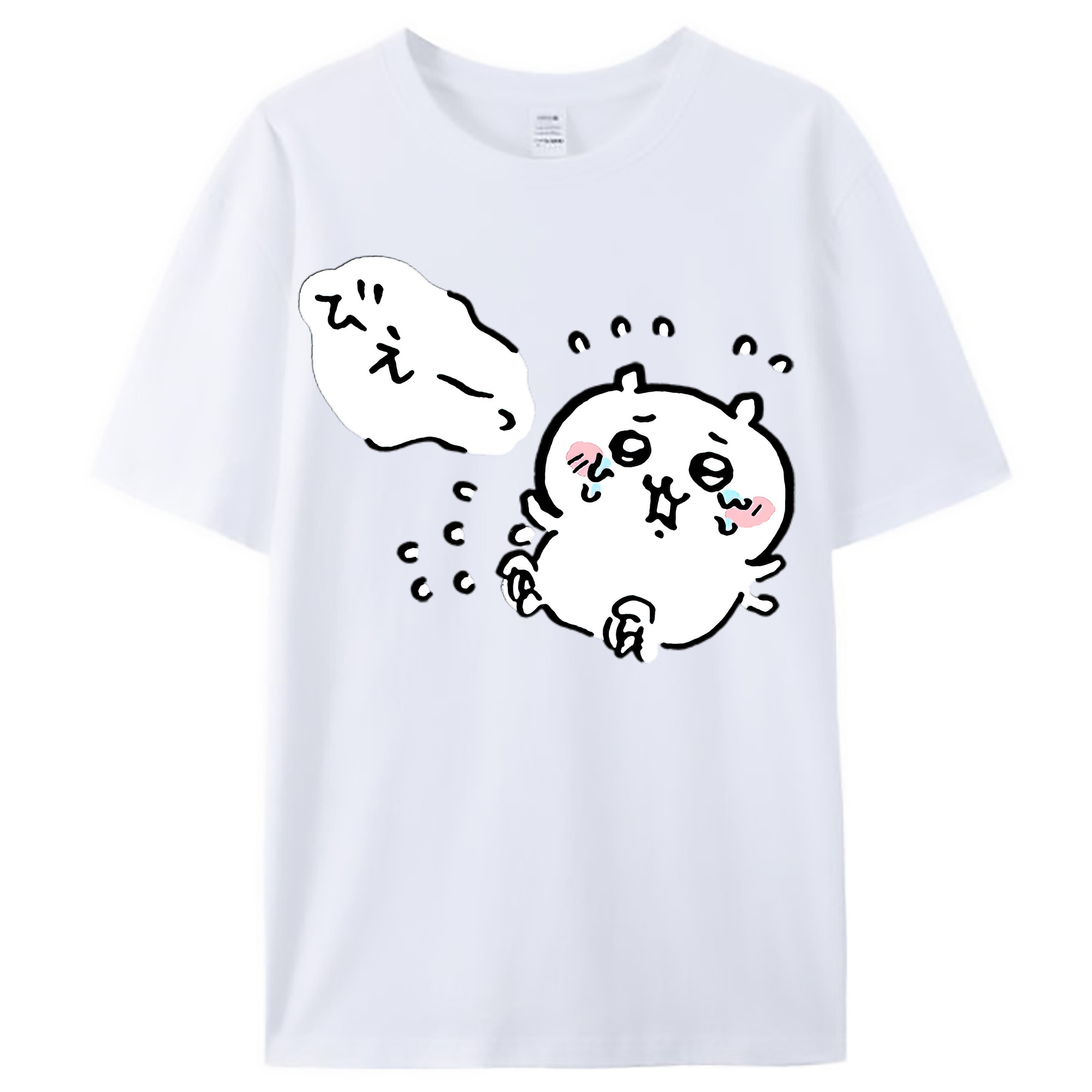 （画像用） ちいかわ ちいかわ Chii-kawa chiikawa レディースカジュアルプリントTシャツ（綿100％）