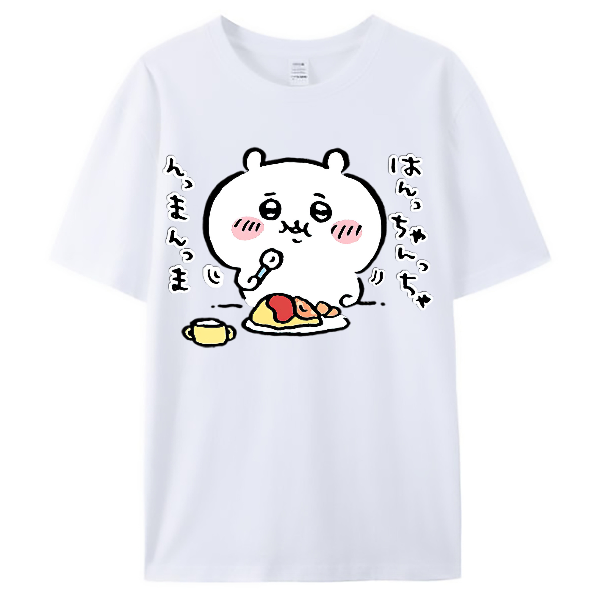 （画像用） ちいかわ ちいかわ Chii-kawa chiikawa レディースカジュアルプリントTシャツ（綿100％）
