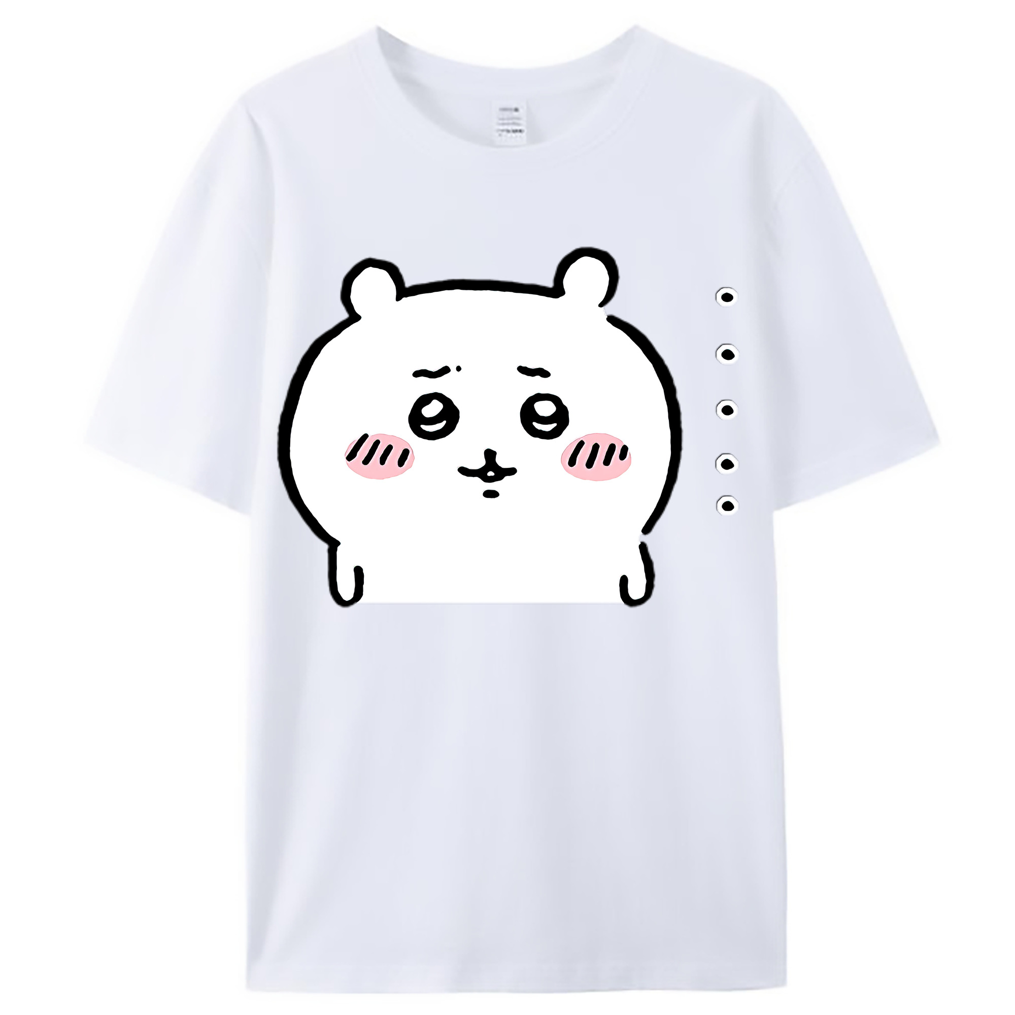 （画像用） ちいかわ ちいかわ Chii-kawa chiikawa レディースカジュアルプリントTシャツ（綿100％）